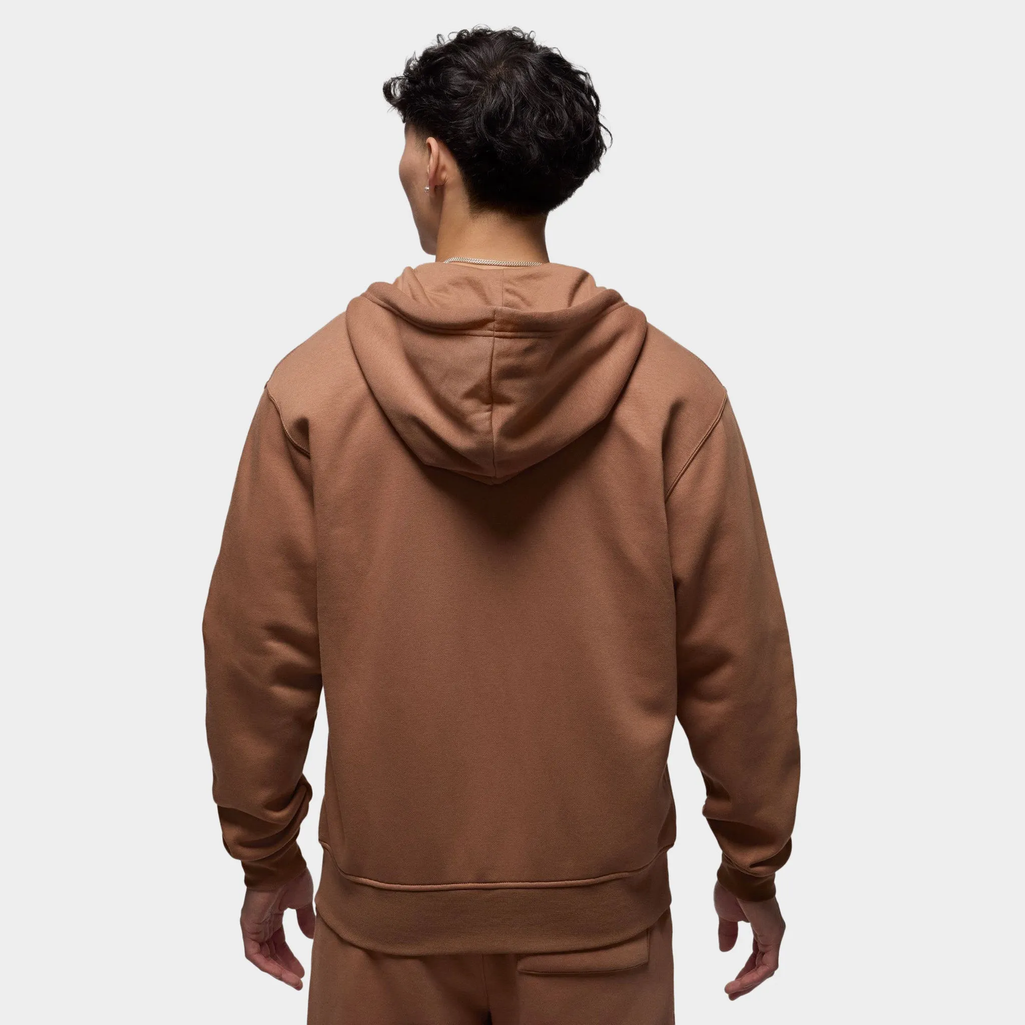 Jordan Brooklyn Fleece Full Zip Hoodie Archaeo Brown / White sold by JD Sports product image thumbnail 2