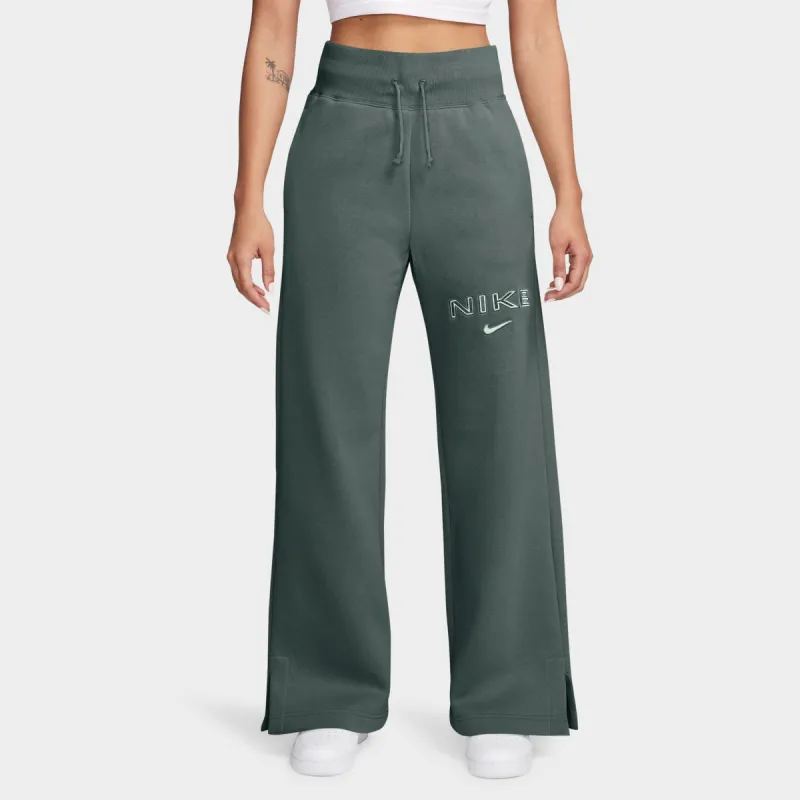 Nike Sportswear Women's Phoenix Fleece High Rise Wide Leg Pants Vintage Green / Jade Horizon sold by JD Sports