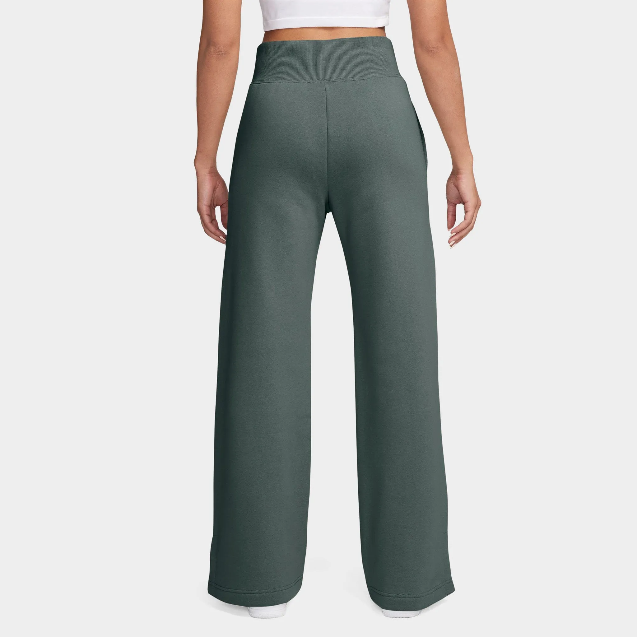 Nike Sportswear Women's Phoenix Fleece High Rise Wide Leg Pants Vintage Green / Jade Horizon sold by JD Sports product image thumbnail 2