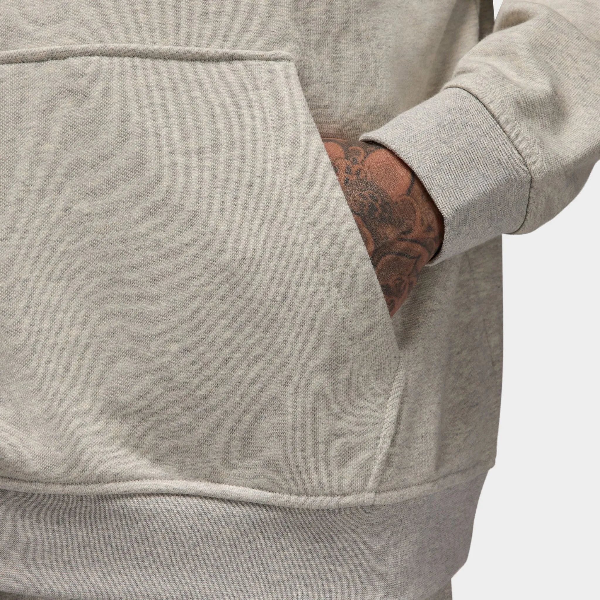 Jordan Dri-FIT Sport Crossover Fleece Pullover Hoodie Grey Heather / White sold by JD Sports product image thumbnail 4