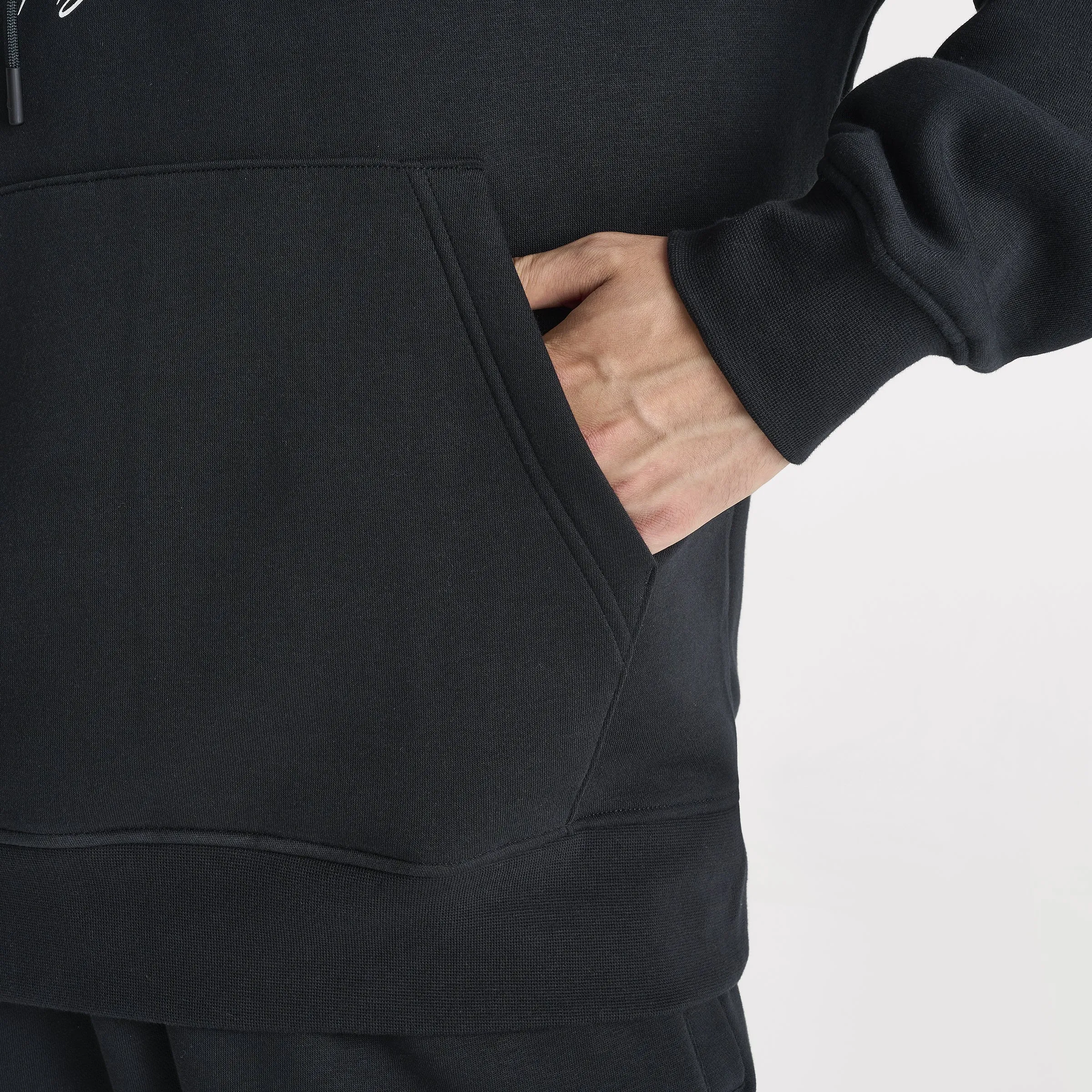 Jordan Essentials Fleece Pullover Hoodie Black / Gym Red sold by JD Sports product image thumbnail 4