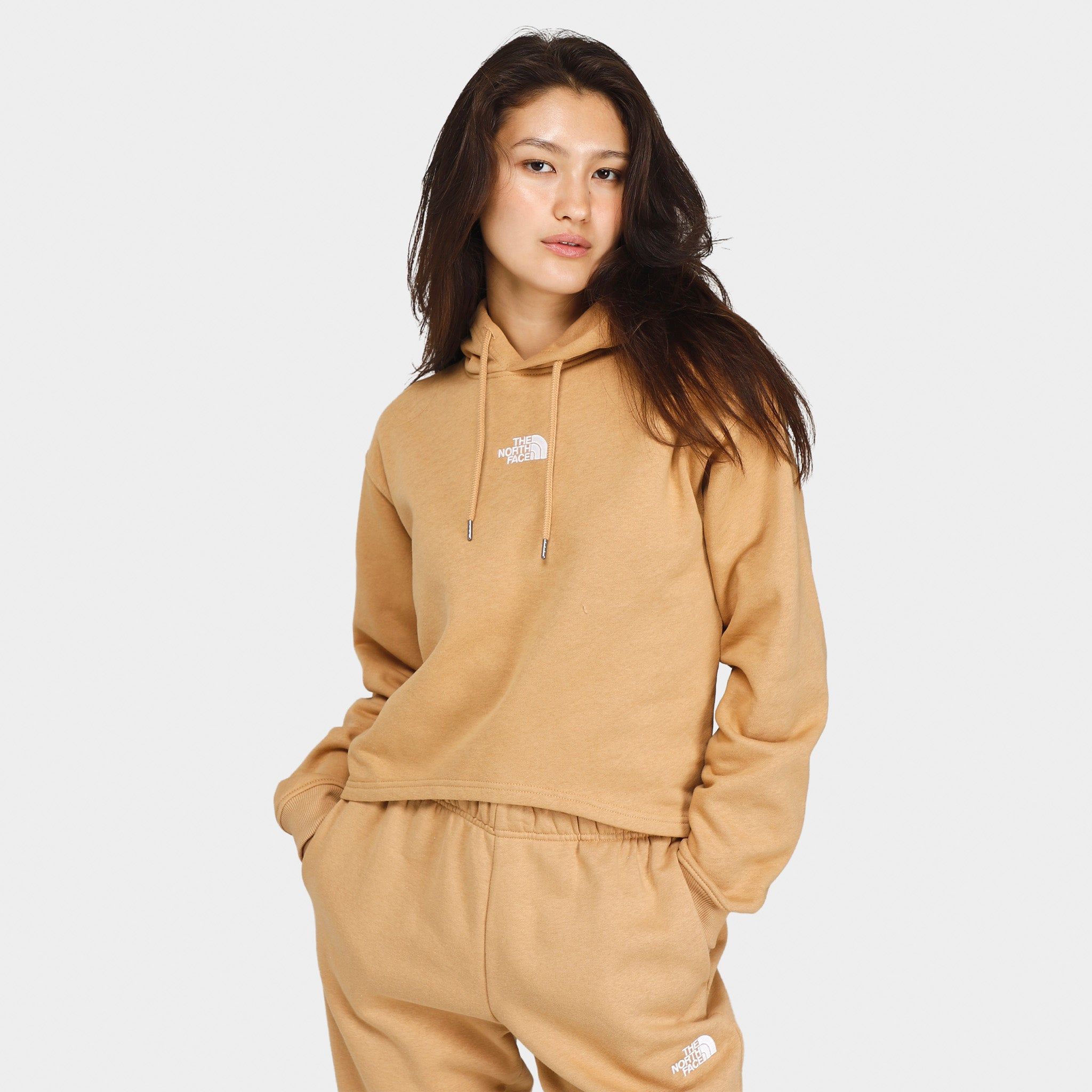 The North Face Women's Evolution Hi-Lo Pullover Hoodie / Almond Butter sold by JD Sports