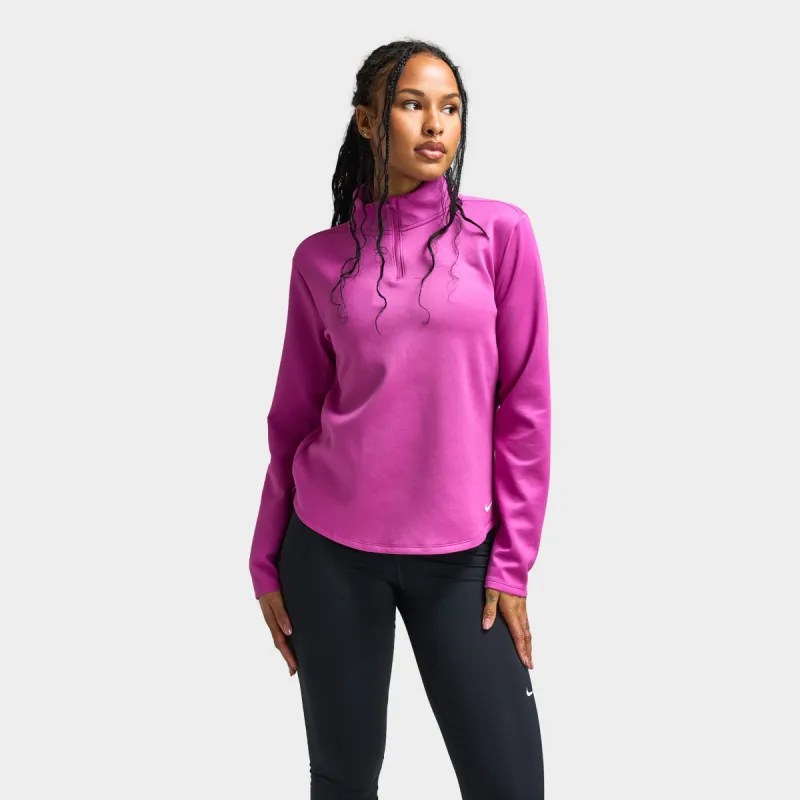 Nike Therma-FIT One Women's Long Sleeve Half Zip Top Hot Fuchsia / White sold by JD Sports