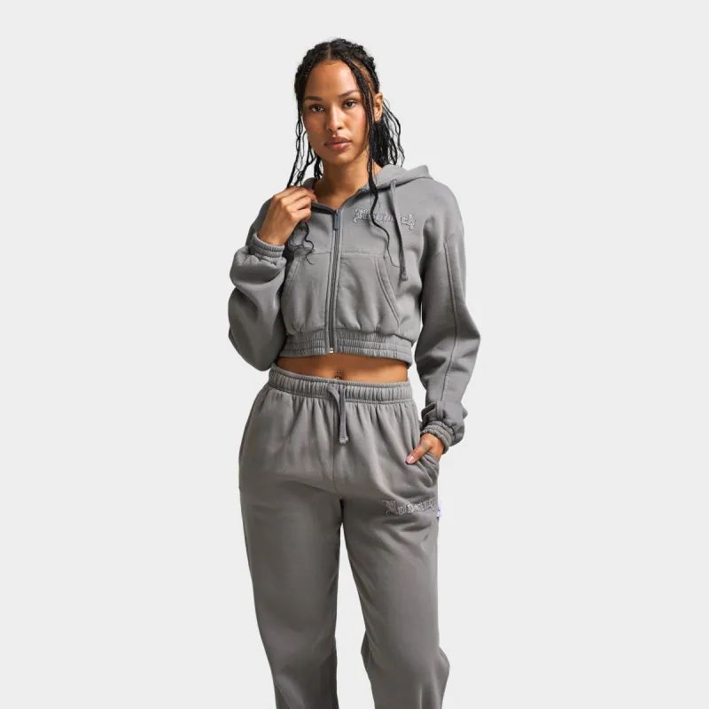 Hoodrich Women's Tagra Cropped Zip Up Hoodie Lava Smoke / Volcanic Ash - Harbour Mist sold by JD Sports