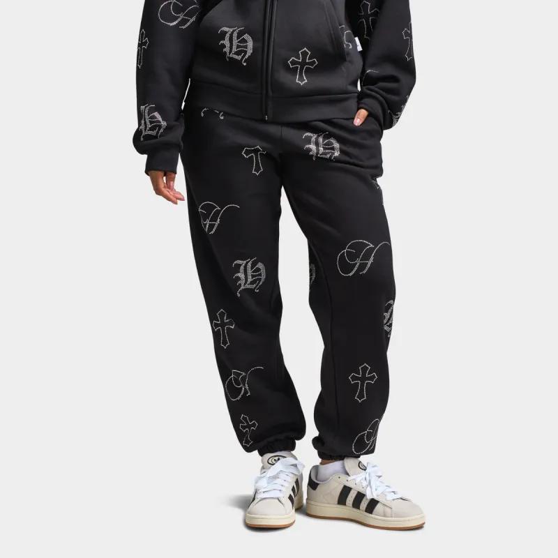 Hoodrich Women's Crystal Joggers Black / Silver Rhinestone sold by JD Sports