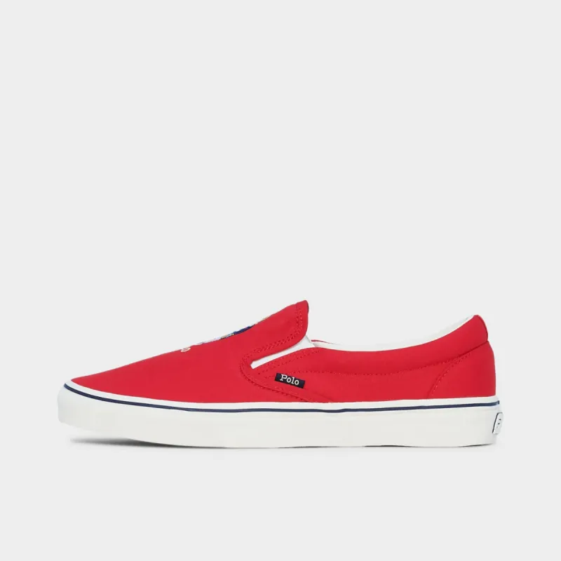 Ralph Lauren Keaton Slip White / RL 2000 Red Bear sold by JD Sports