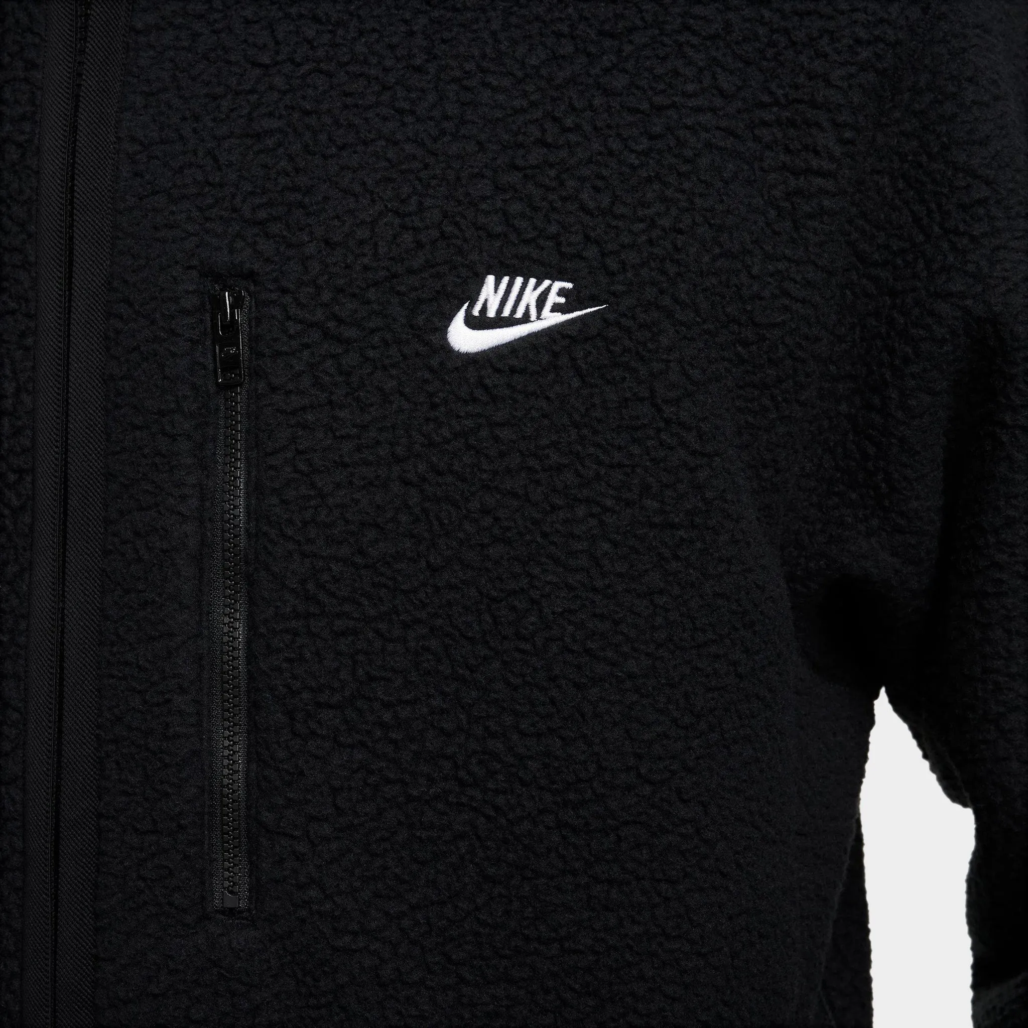 Nike Sportswear Club Fleece Jacket Black / White sold by JD Sports product image thumbnail 3