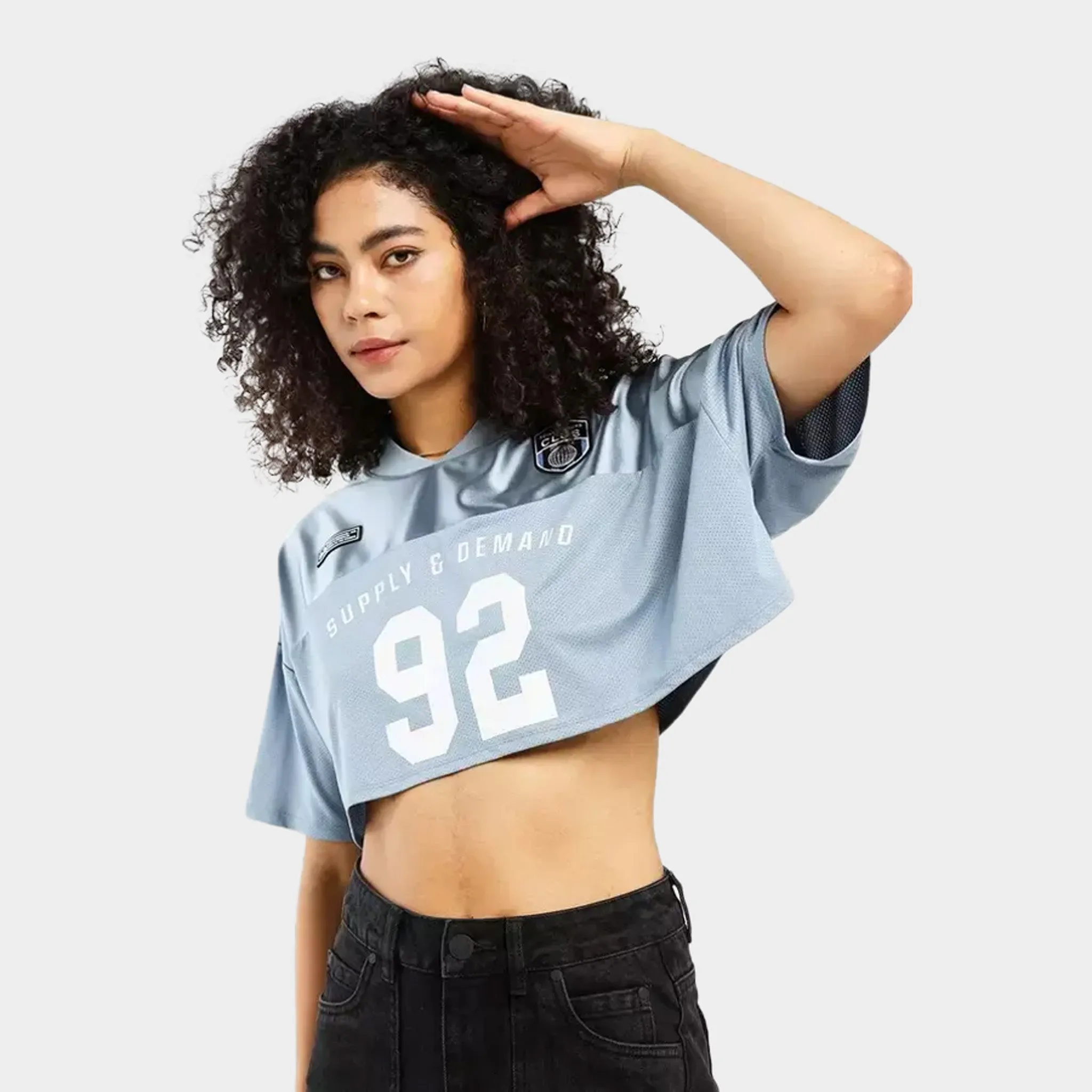 Supply & Demand Women's Fyre Club T-shirt / Dusty Blue sold by JD Sports
