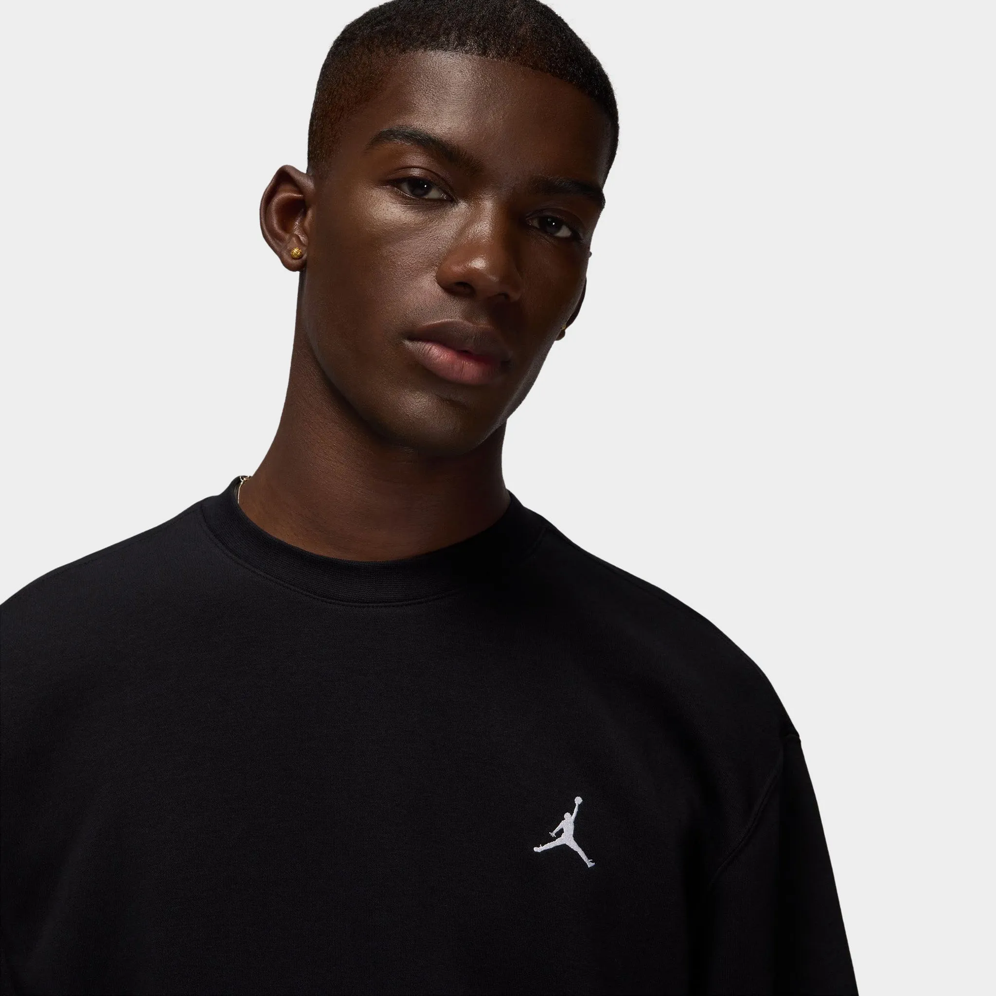 Jordan Brooklyn Fleece Crewneck Black / White sold by JD Sports product image thumbnail 3