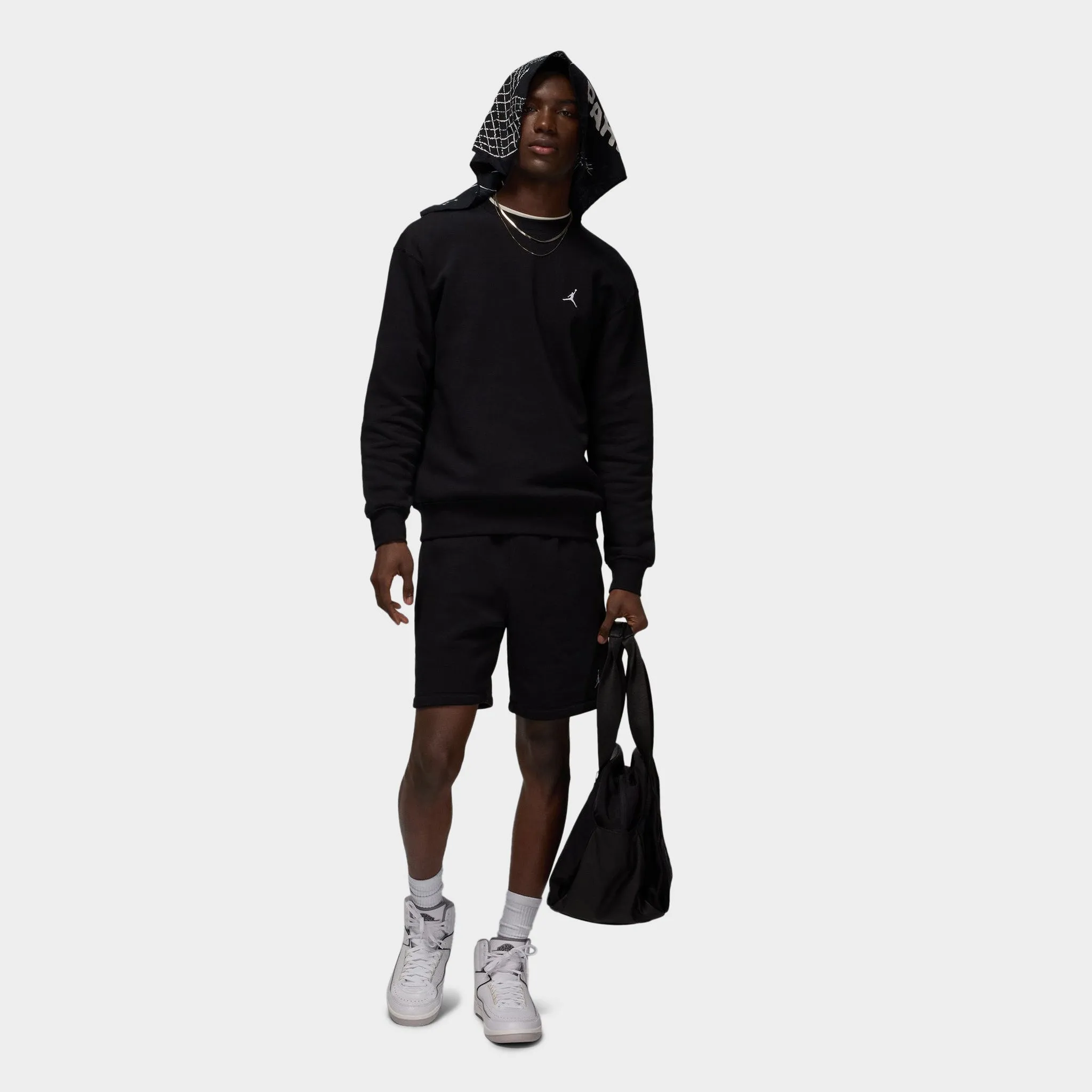 Jordan Brooklyn Fleece Crewneck Black / White sold by JD Sports product image thumbnail 4