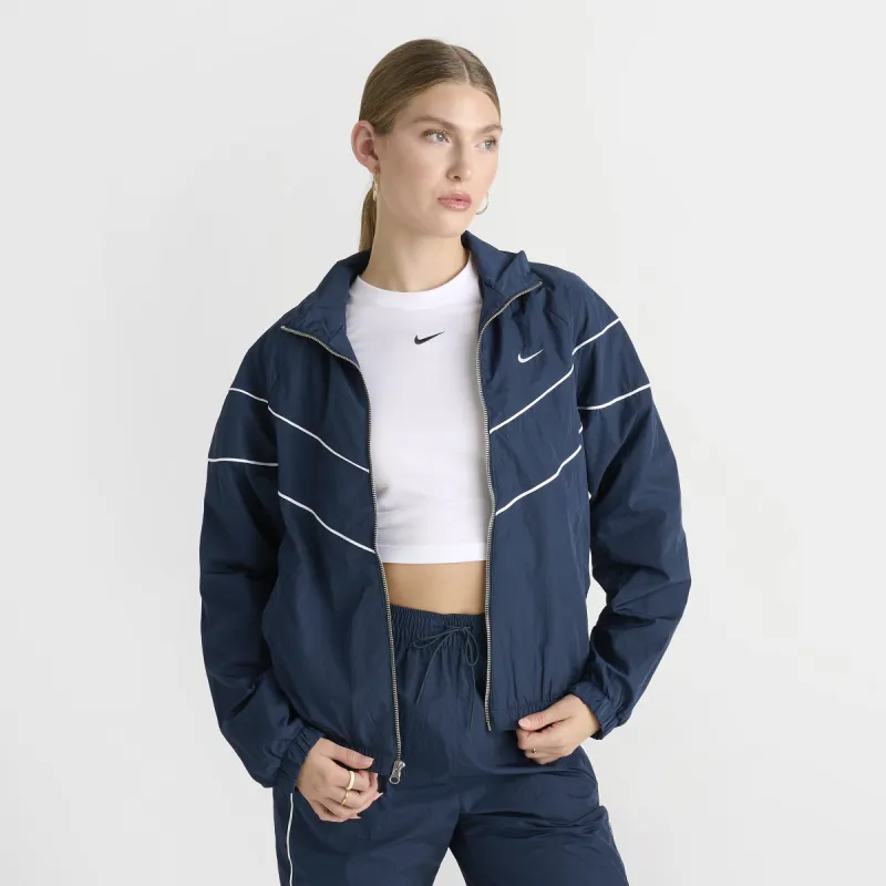 Nike Women's Windrunner UV Protection Woven Full-Zip Jacket Armory Navy / White made by Nike