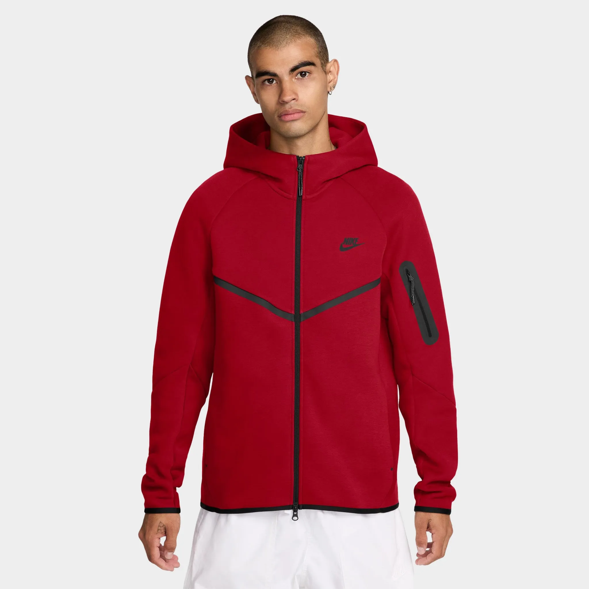 Nike Tech Fleece Full-Zip Windrunner Hoodie Gym Red / Black sold by JD Sports