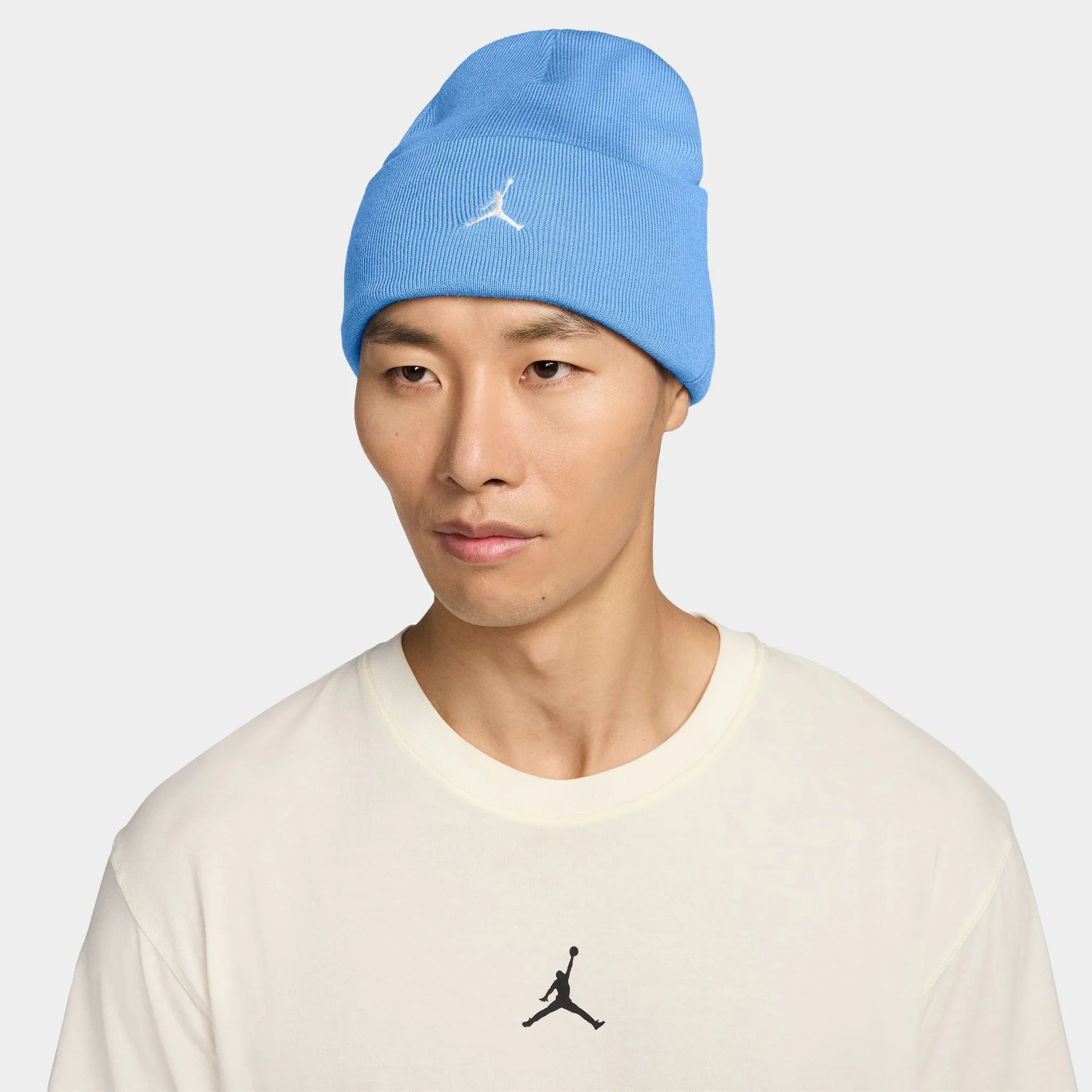 Jordan Peak Essential Beanie Blue / White sold by JD Sports
