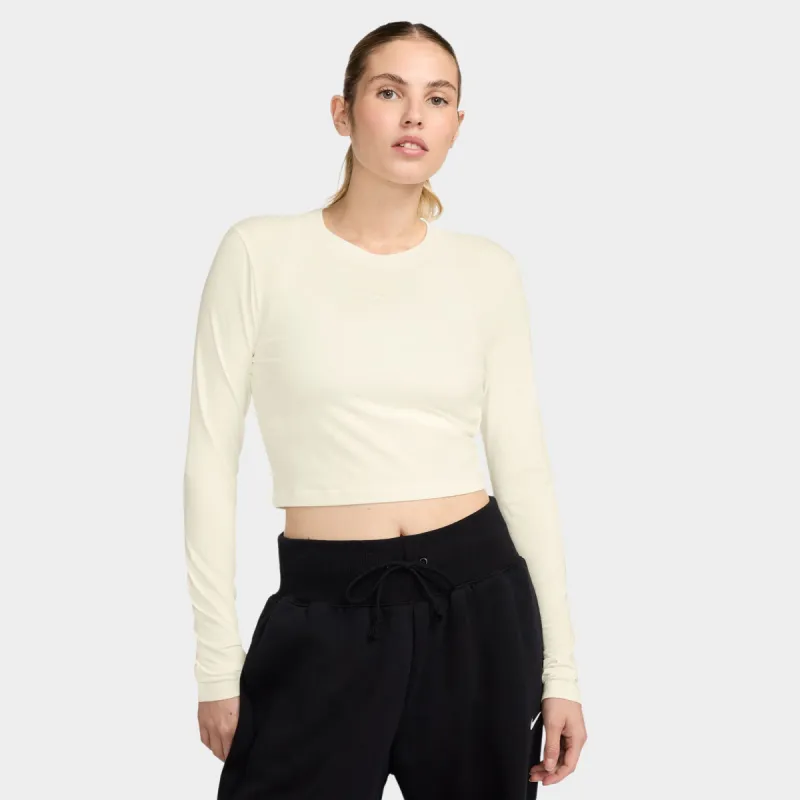 Nike Sportswear Women's Chill Knit Cropped Long Sleeve / Light Orewood Brown sold by JD Sports