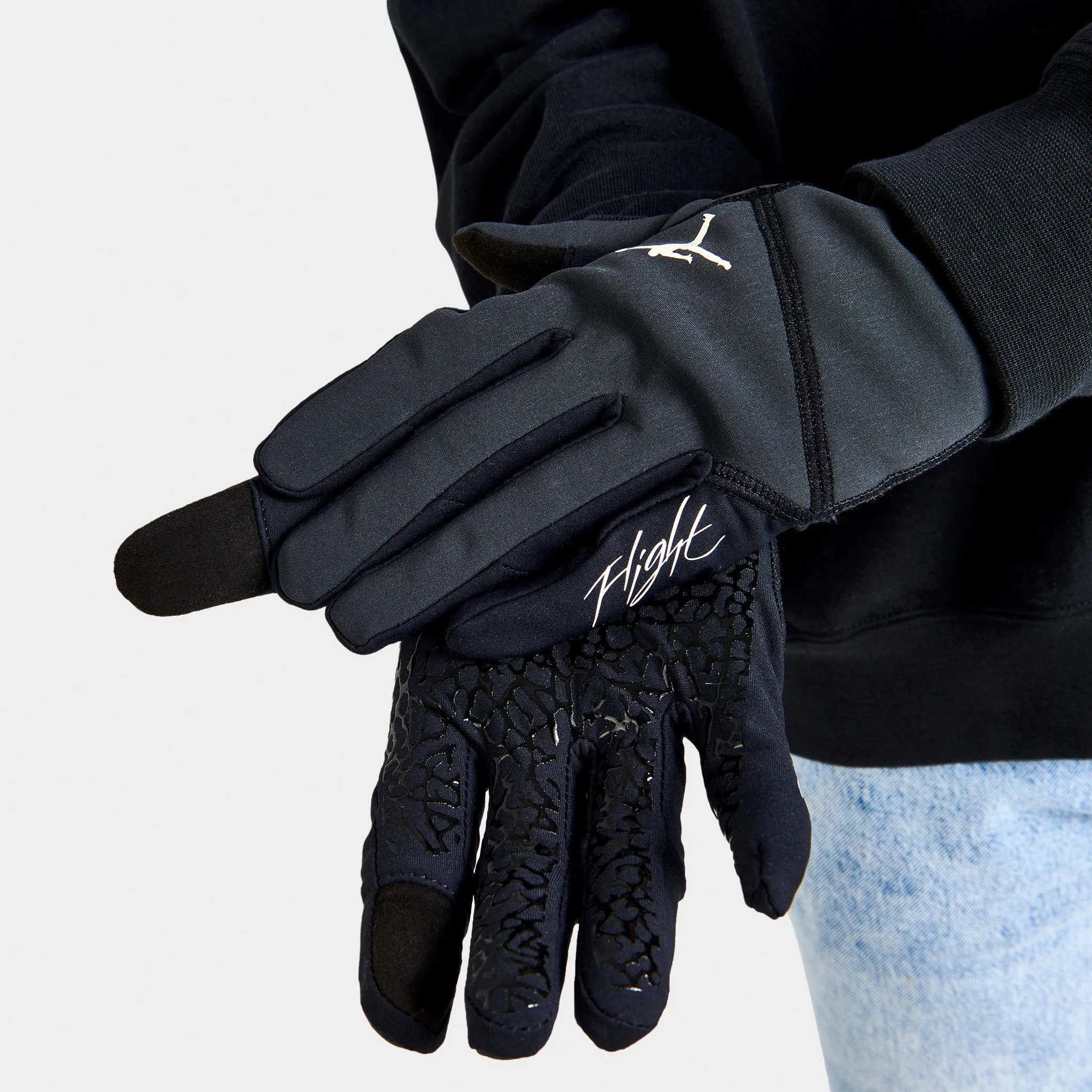 Jordan Hyperstorm Fleece Gloves (L) Black / Black - Sail sold by JD Sports product image thumbnail 4