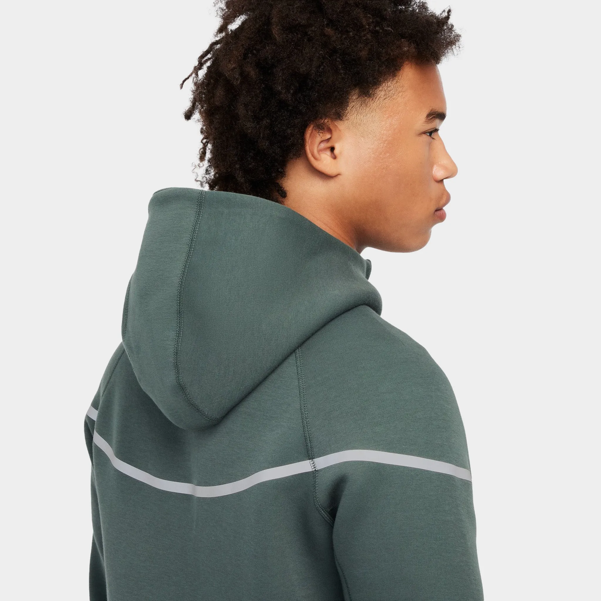Nike Sportswear Tech Fleece Full-Zip Windrunner Vintage Green / Bemis Silver sold by JD Sports product image thumbnail 3