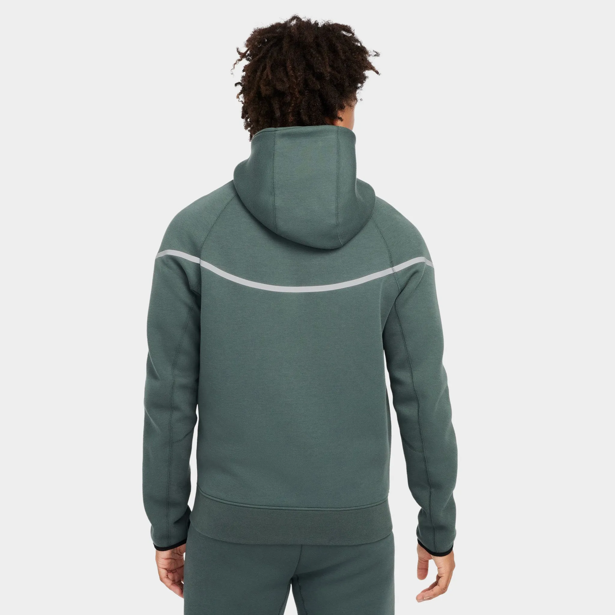 Nike Sportswear Tech Fleece Full-Zip Windrunner Vintage Green / Bemis Silver sold by JD Sports product image thumbnail 2