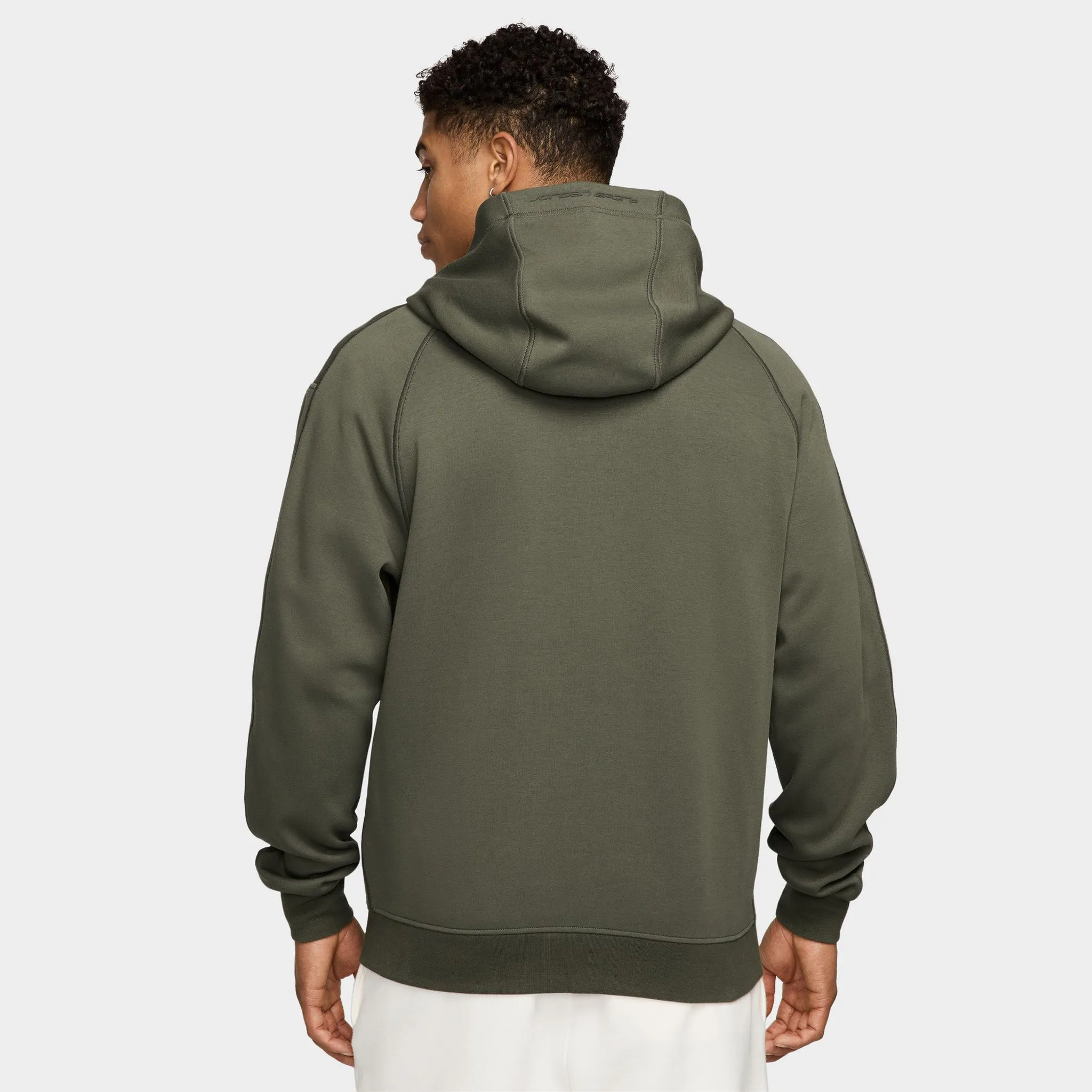 Jordan Sport Hoop Fleece Dri-FIT Full Zip Hoodie Medium Olive / Cargo Khaki sold by JD Sports product image thumbnail 2