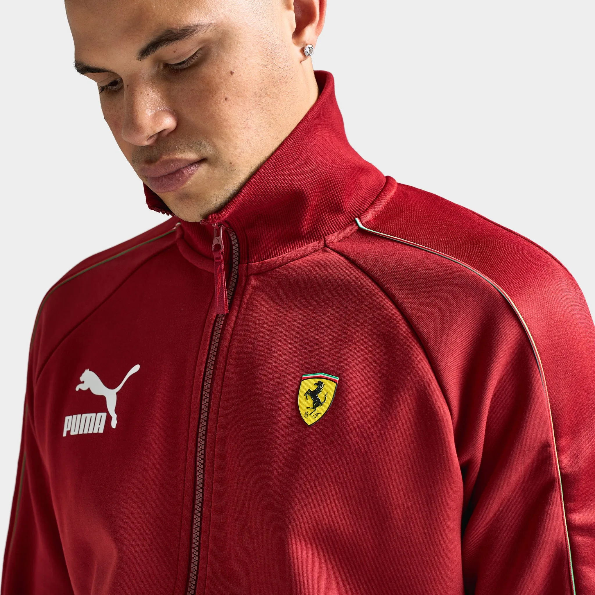 Puma Ferrari Iconic T7 Track Jacket Intense Red / Speed Yellow sold by JD Sports product image thumbnail 4
