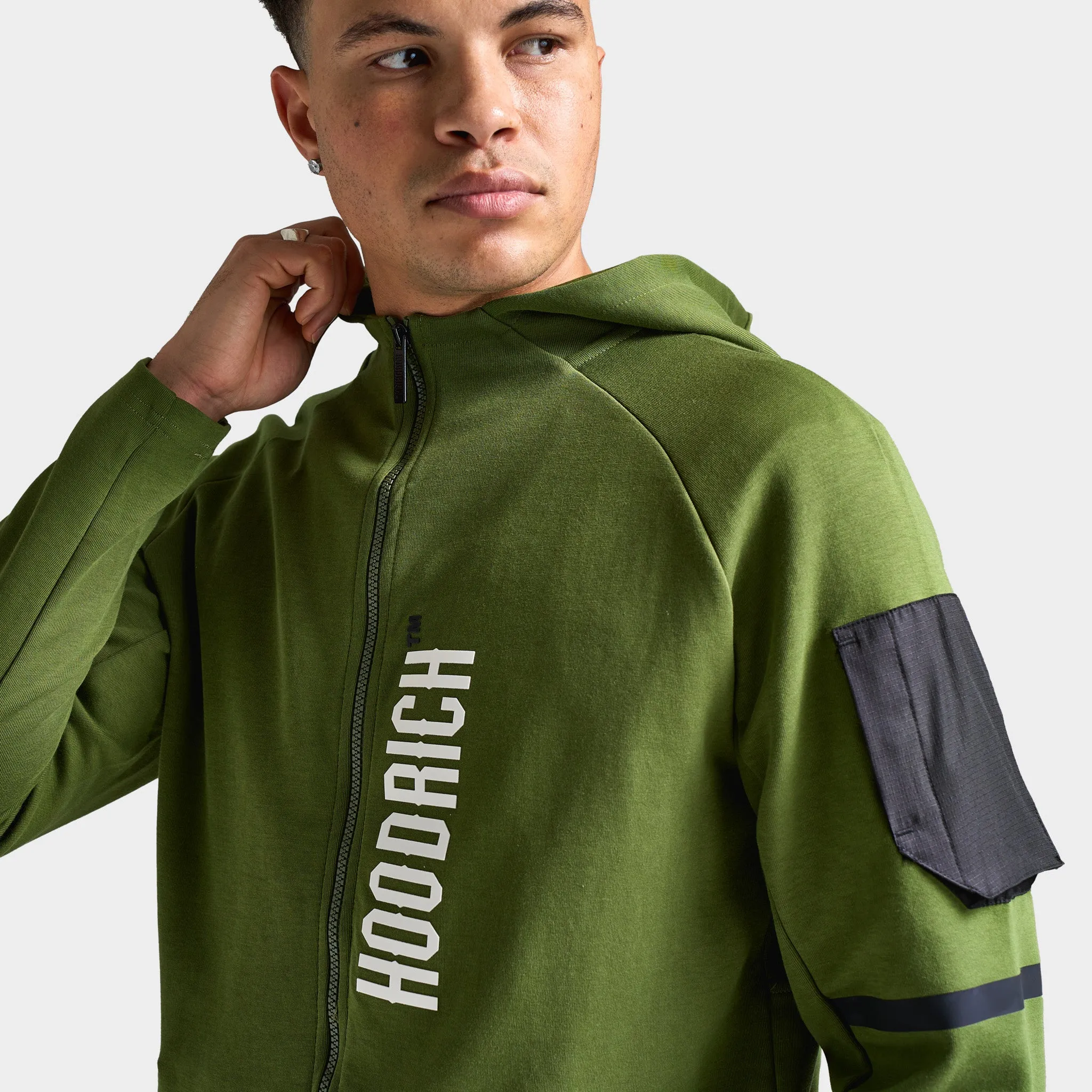 Hoodrich Circuit Hoodie Chive/ White - Black sold by JD Sports product image thumbnail 4