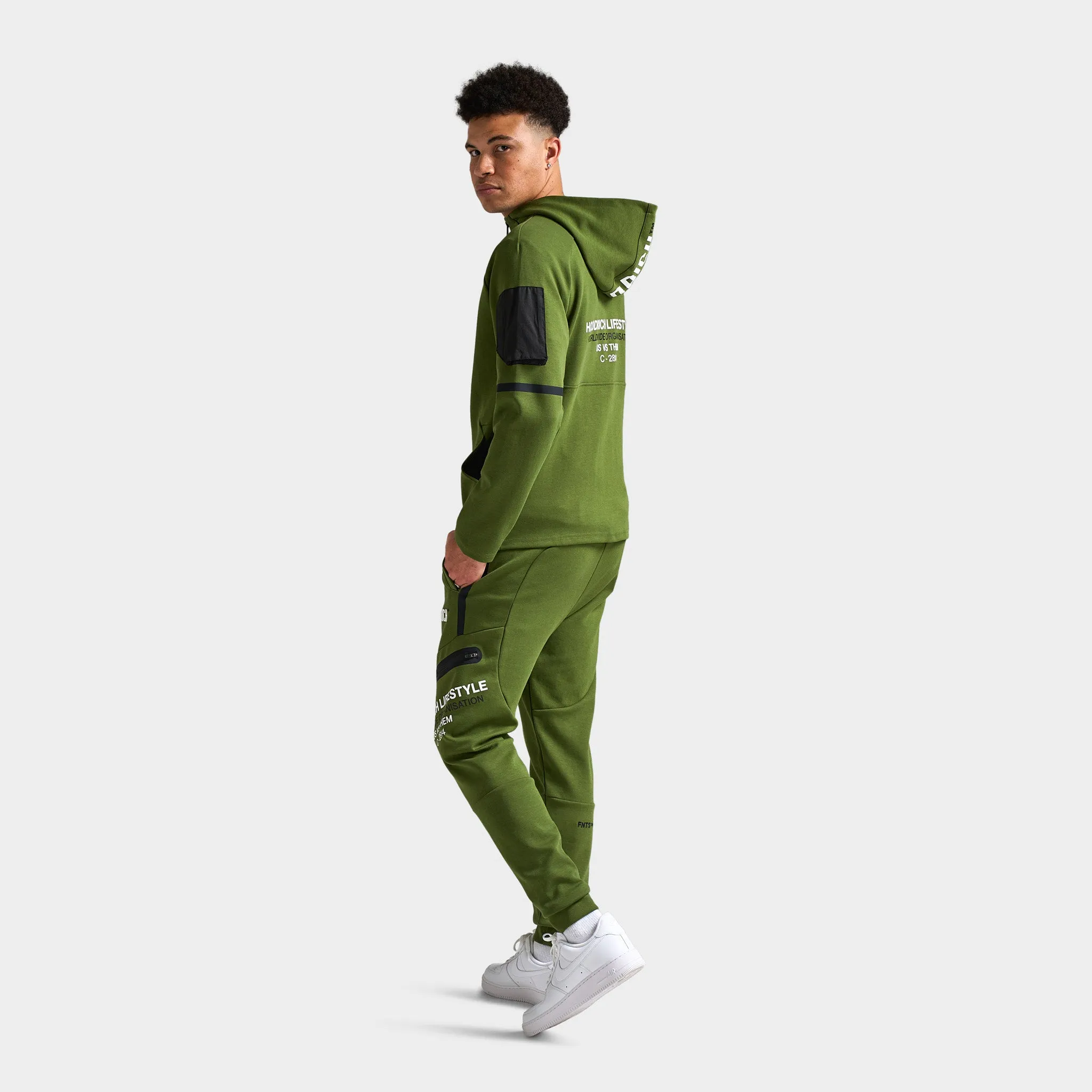 Hoodrich Circuit Hoodie Chive/ White - Black sold by JD Sports product image thumbnail 5