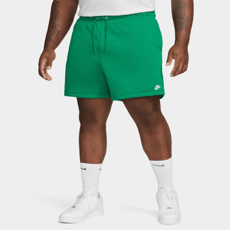 Nike Club Flow French Terry Shorts Malachite / White sold by JD Sports