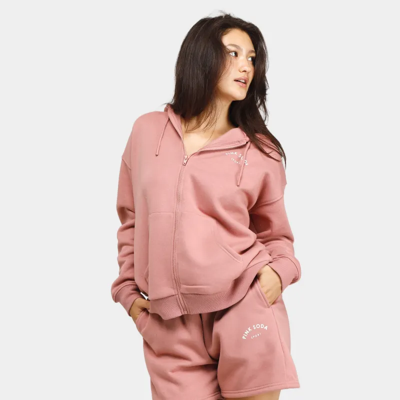 Pink Soda Sport Women's Vicente Full Zip Hoodie / Rose made by JD Sports
