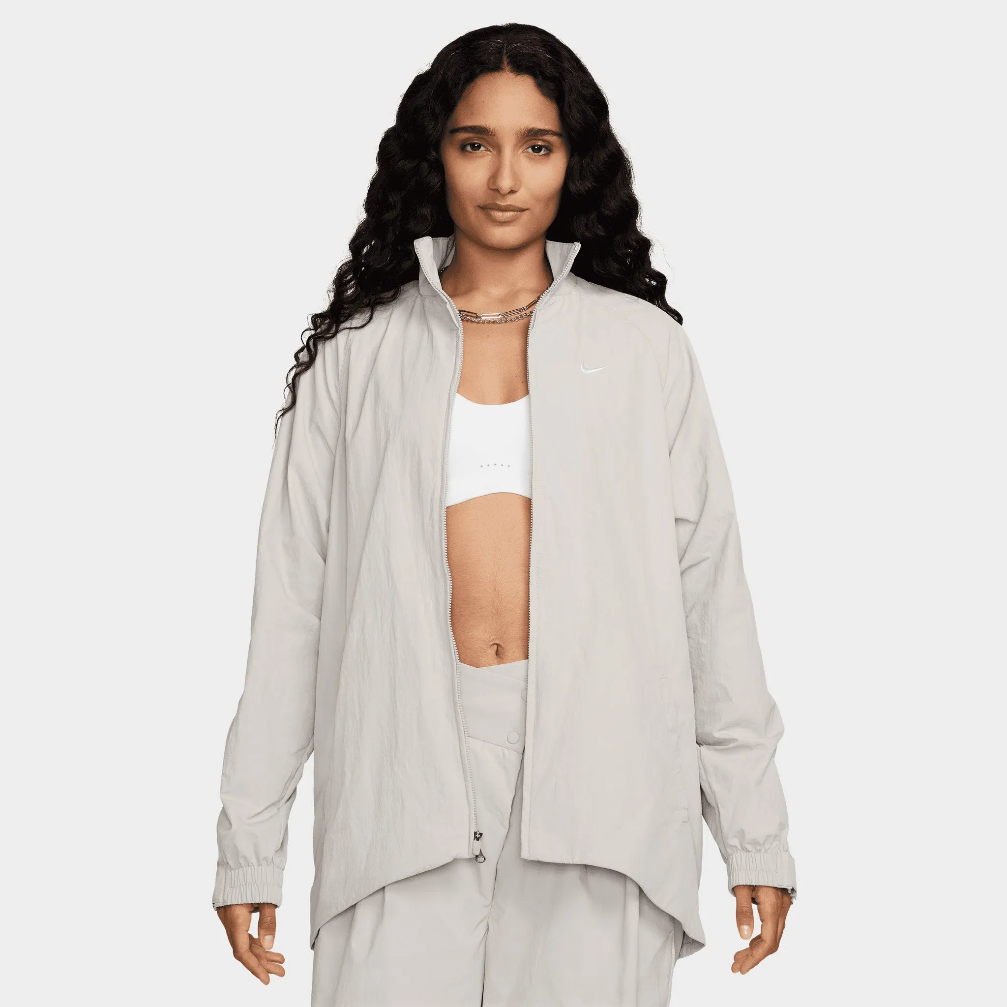 Nike Sportswear Women's Repel Zip Jacket Lt Iron Ore / White sold by JD Sports