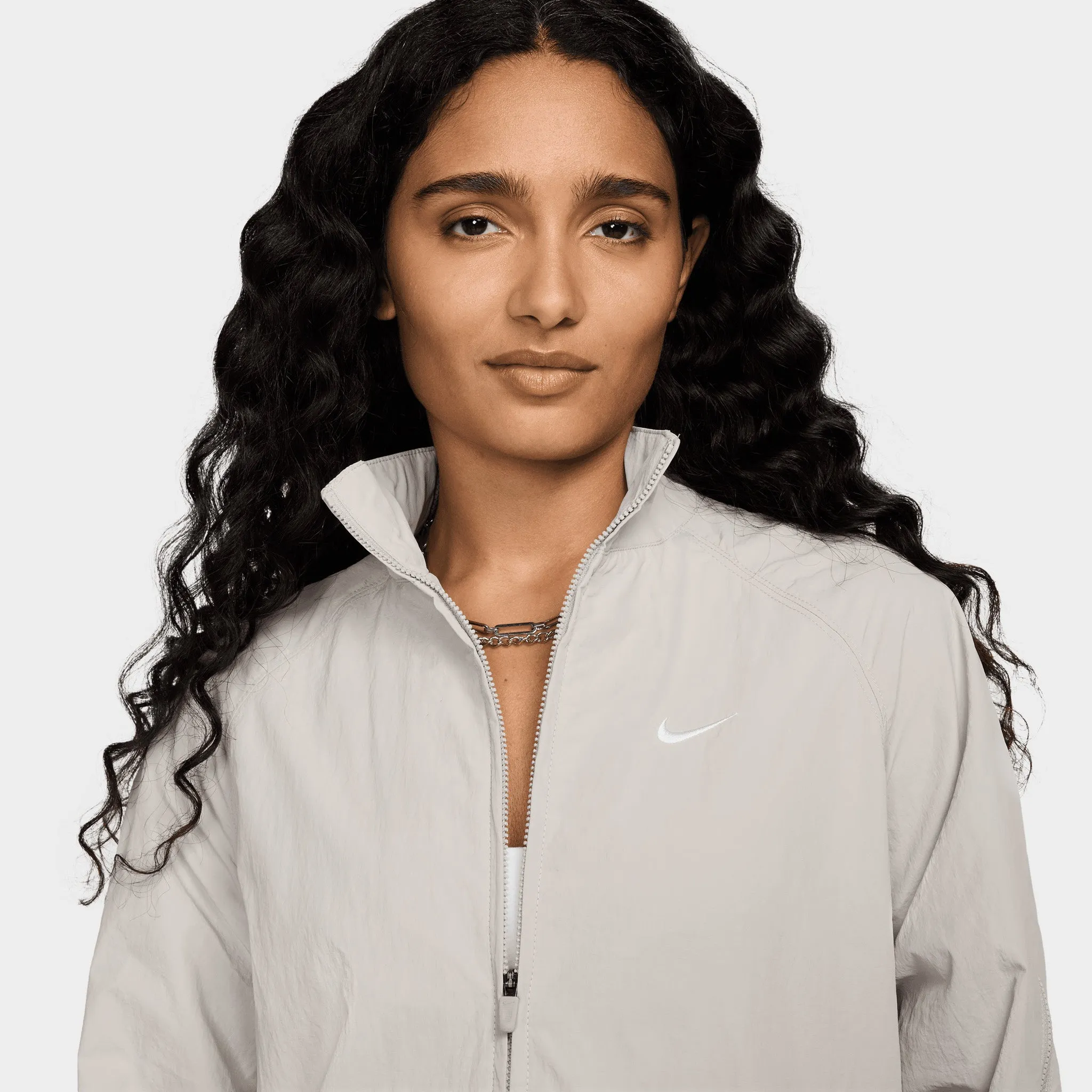 Nike Sportswear Women's Repel Zip Jacket Lt Iron Ore / White sold by JD Sports product image thumbnail 3