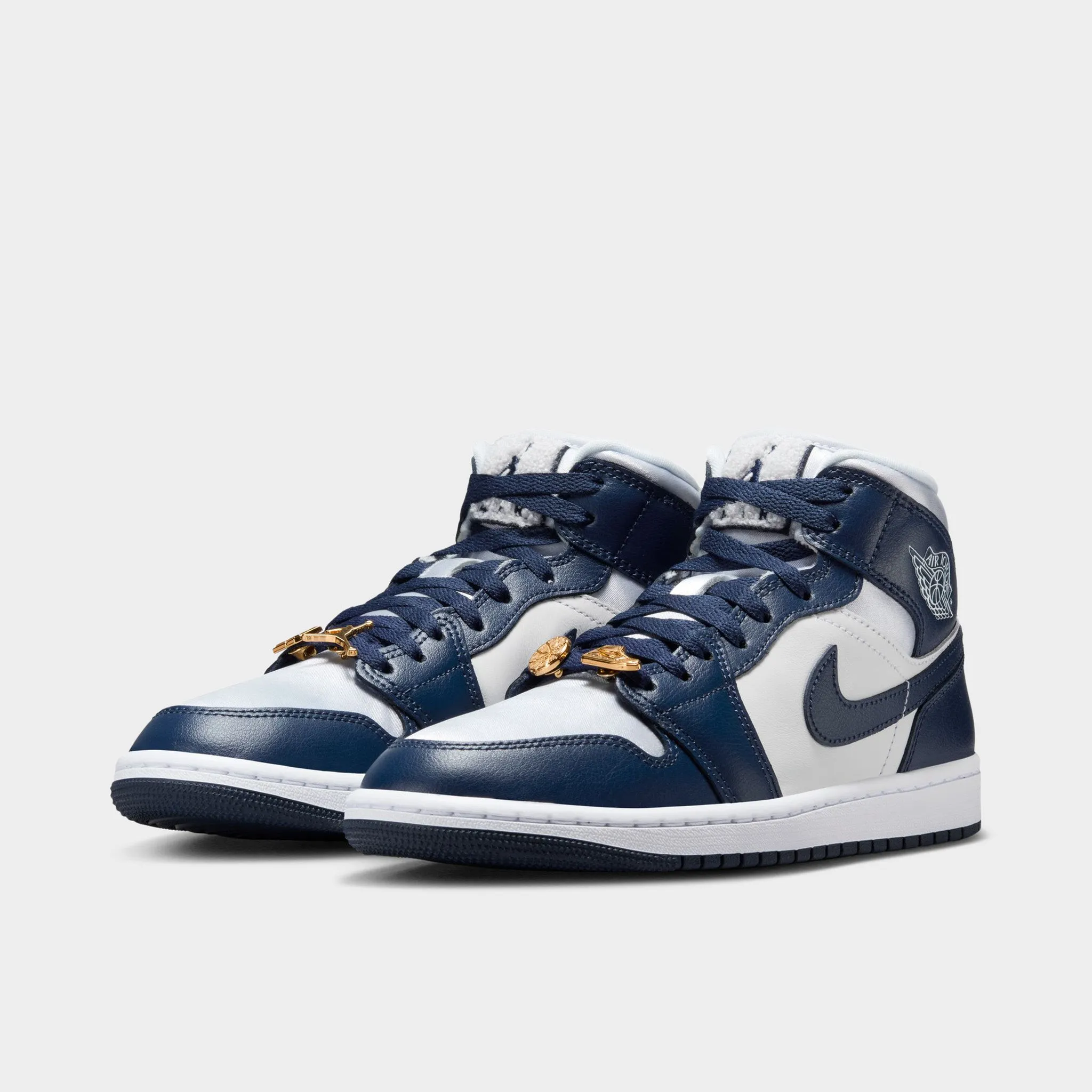 Jordan Women's 1 Mid Football Grey / Midnight Navy - White sold by JD Sports product image thumbnail 2