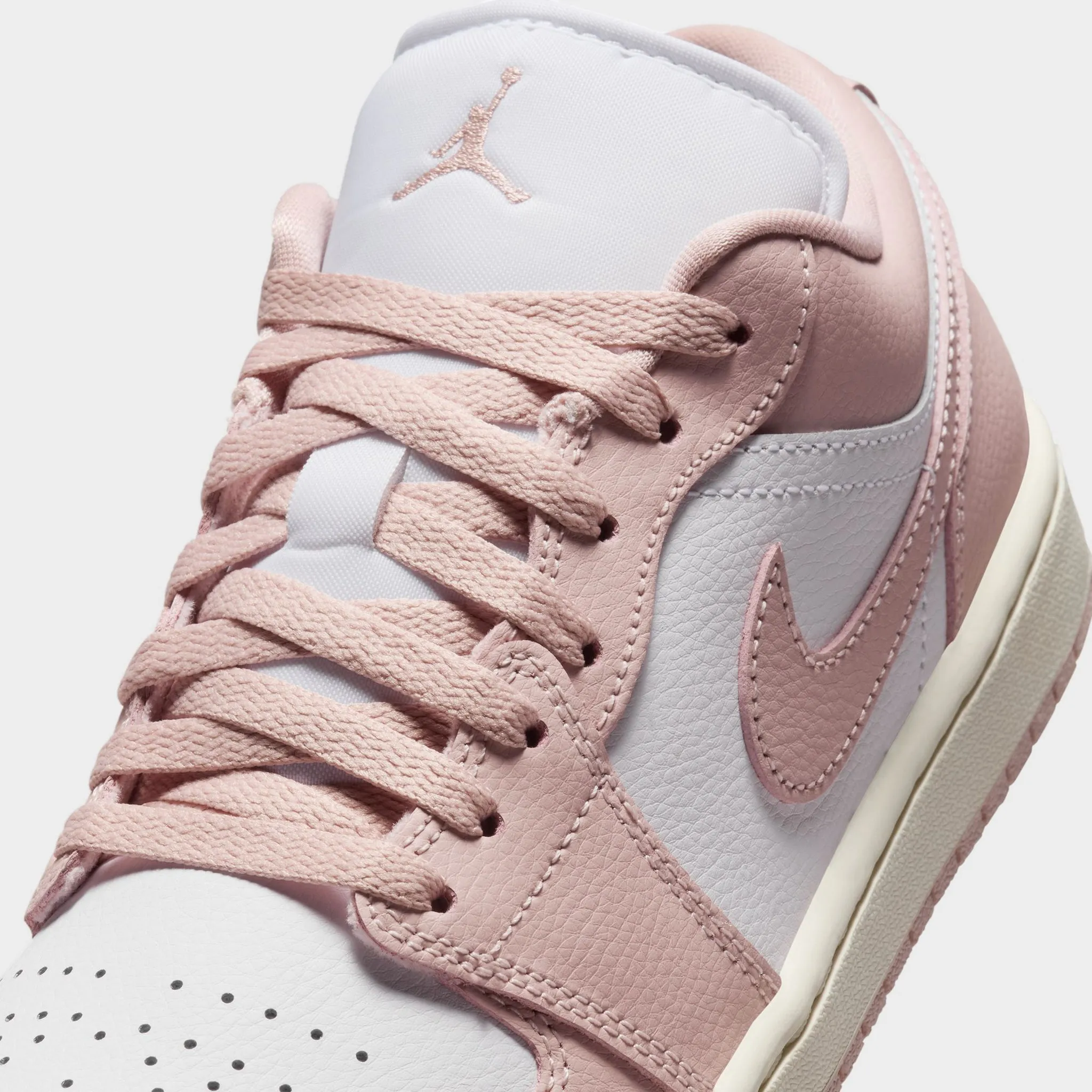 Jordan Women's 1 Low White / Pink Oxford - Sail sold by JD Sports product image thumbnail 3