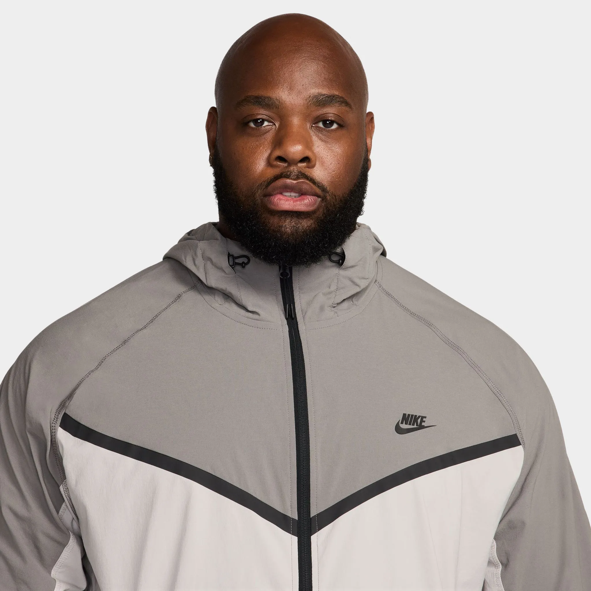 Nike Sportswear Tech Full-Zip Woven Windrunner Jacket Lt Iron Ore / Flat Pewter - Black sold by JD Sports product image thumbnail 3
