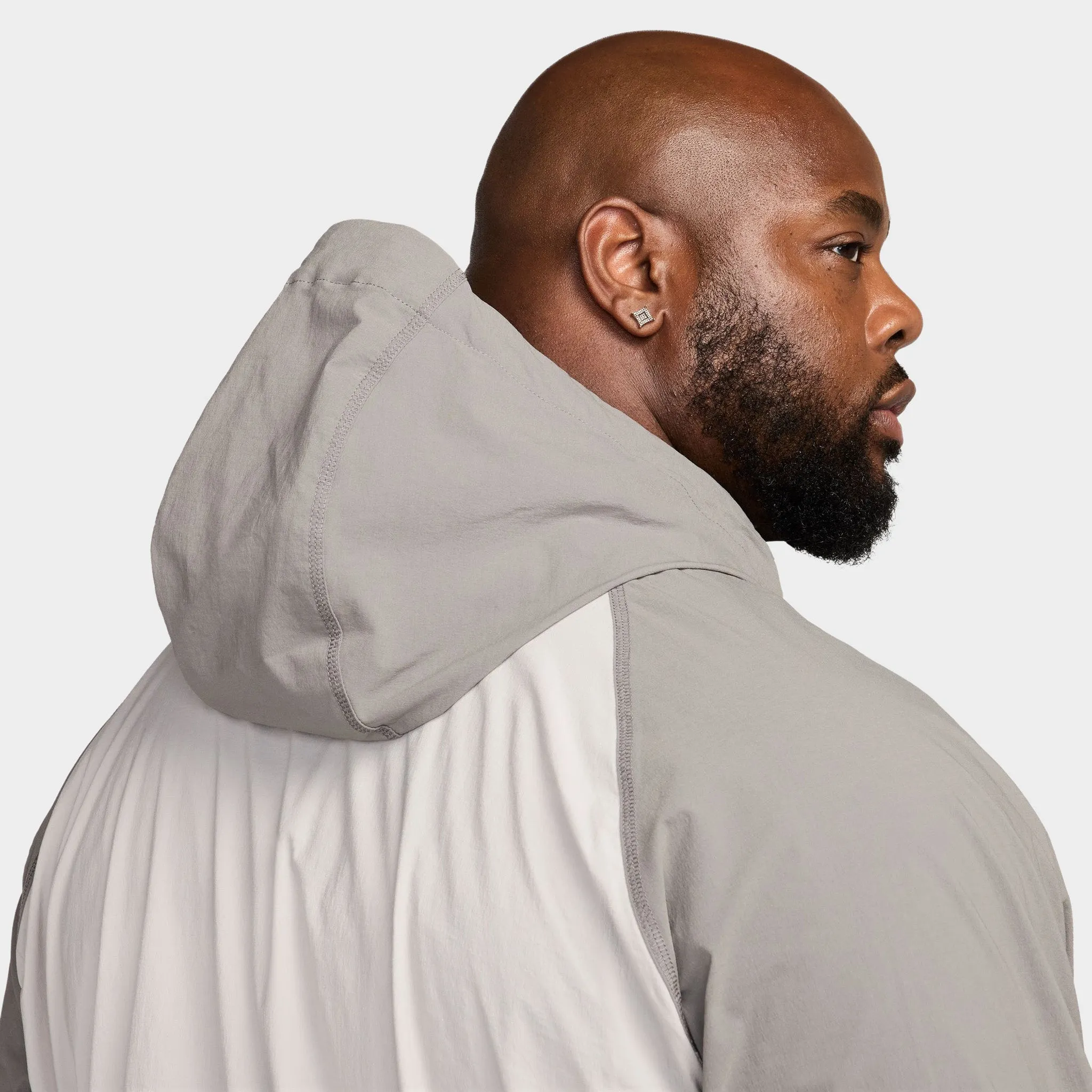 Nike Sportswear Tech Full-Zip Woven Windrunner Jacket Lt Iron Ore / Flat Pewter - Black sold by JD Sports product image thumbnail 4