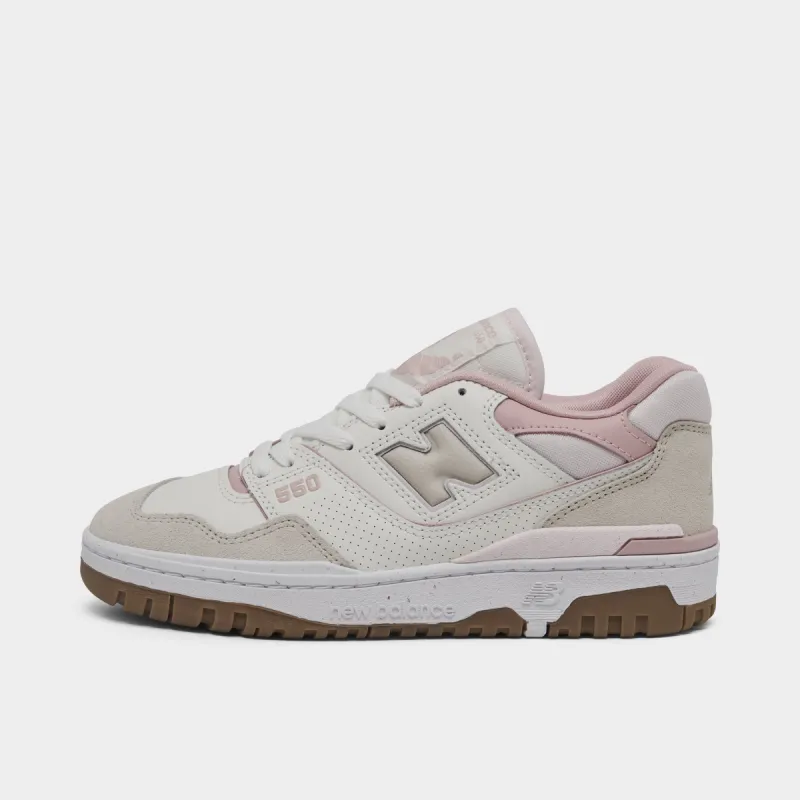 New Balance Women's 550 Sea Salt / Pink Graphite - Pink Orb sold by JD Sports