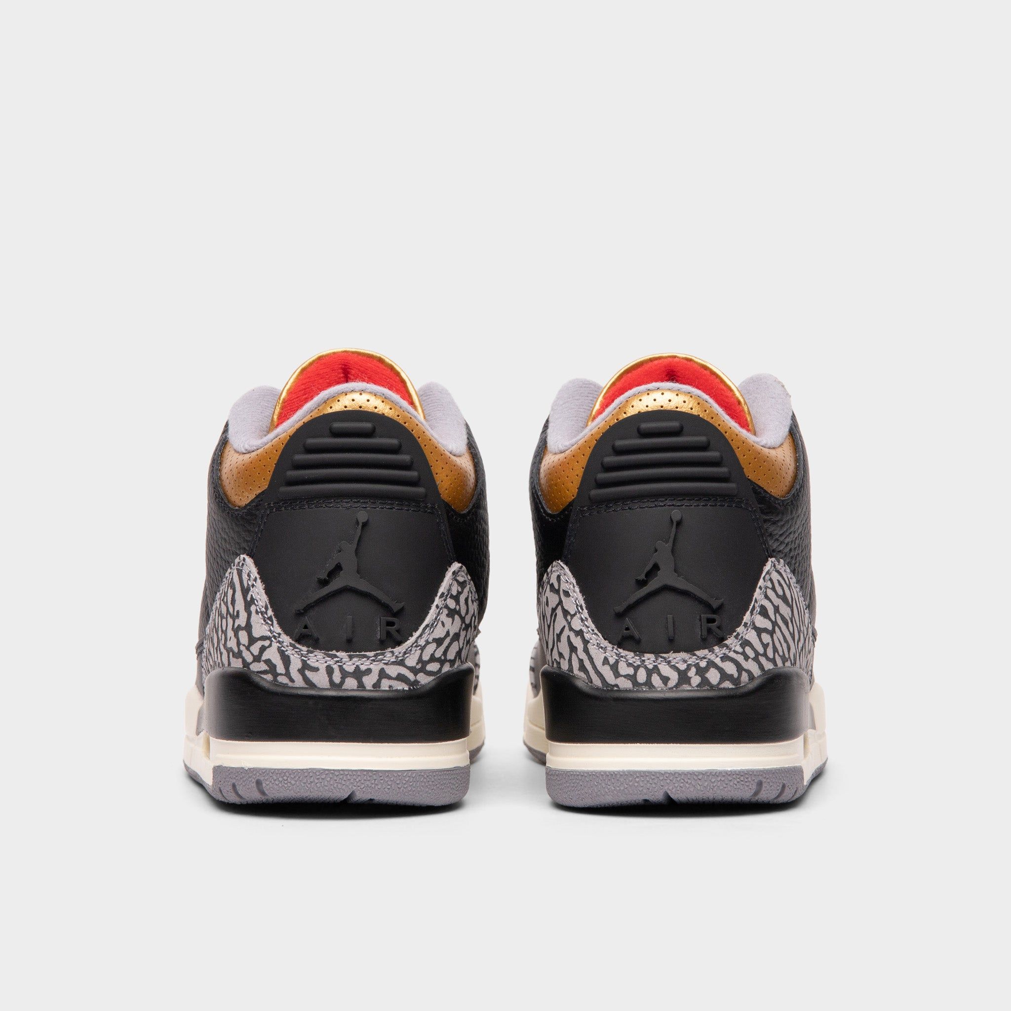 Jordan Women’s 3 Retro Black / Fire Red - Metallic Gold sold by JD Sports product image thumbnail 4