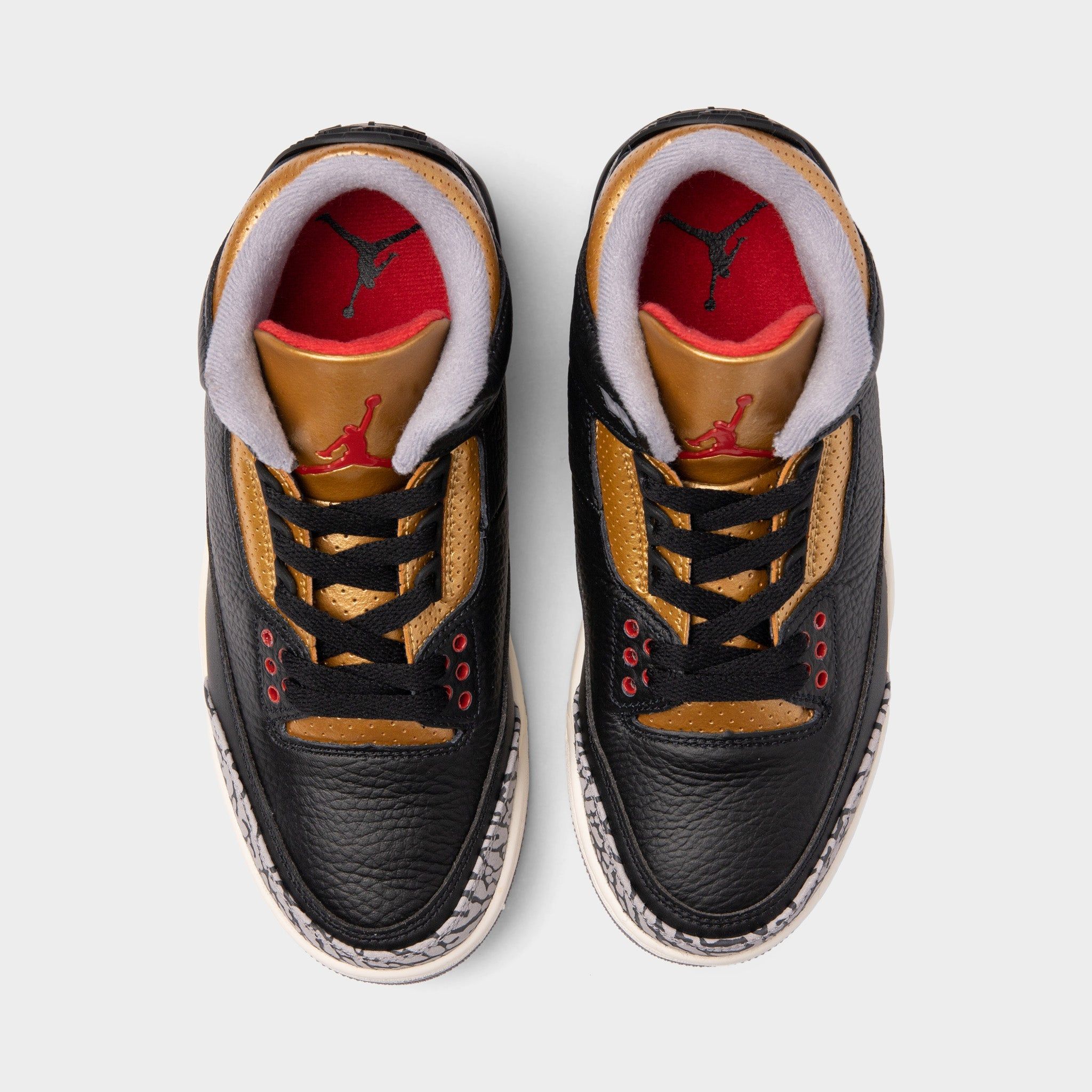 Jordan Women’s 3 Retro Black / Fire Red - Metallic Gold sold by JD Sports product image thumbnail 5