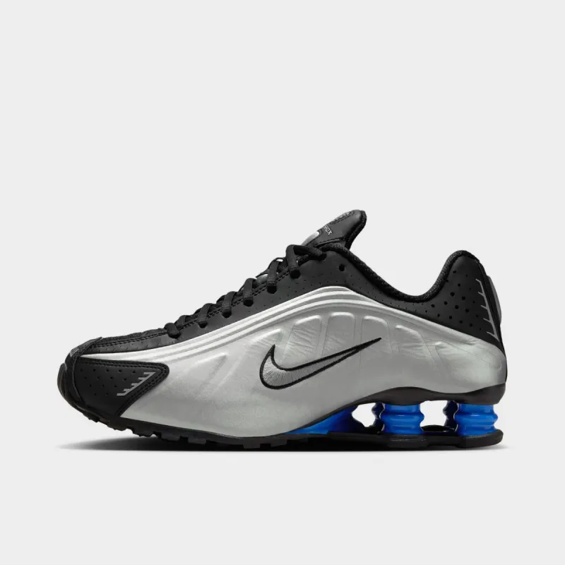 Nike Women's Shox R4 Black / Metallic Silver - Racer Blue sold by JD Sports