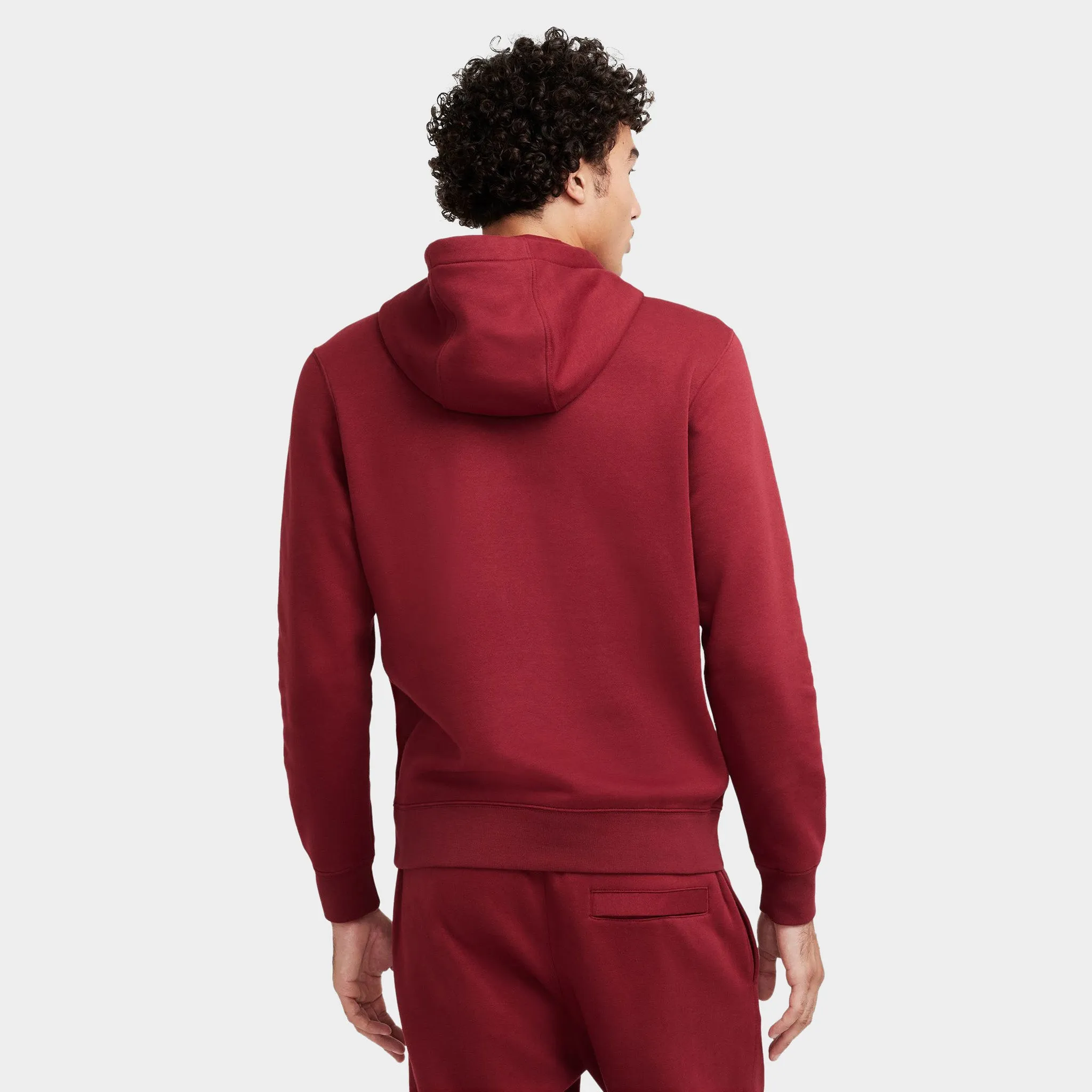 Nike Sportswear Club Fleece Pullover Hoodie Team Red / Team Red / White sold by JD Sports product image thumbnail 2