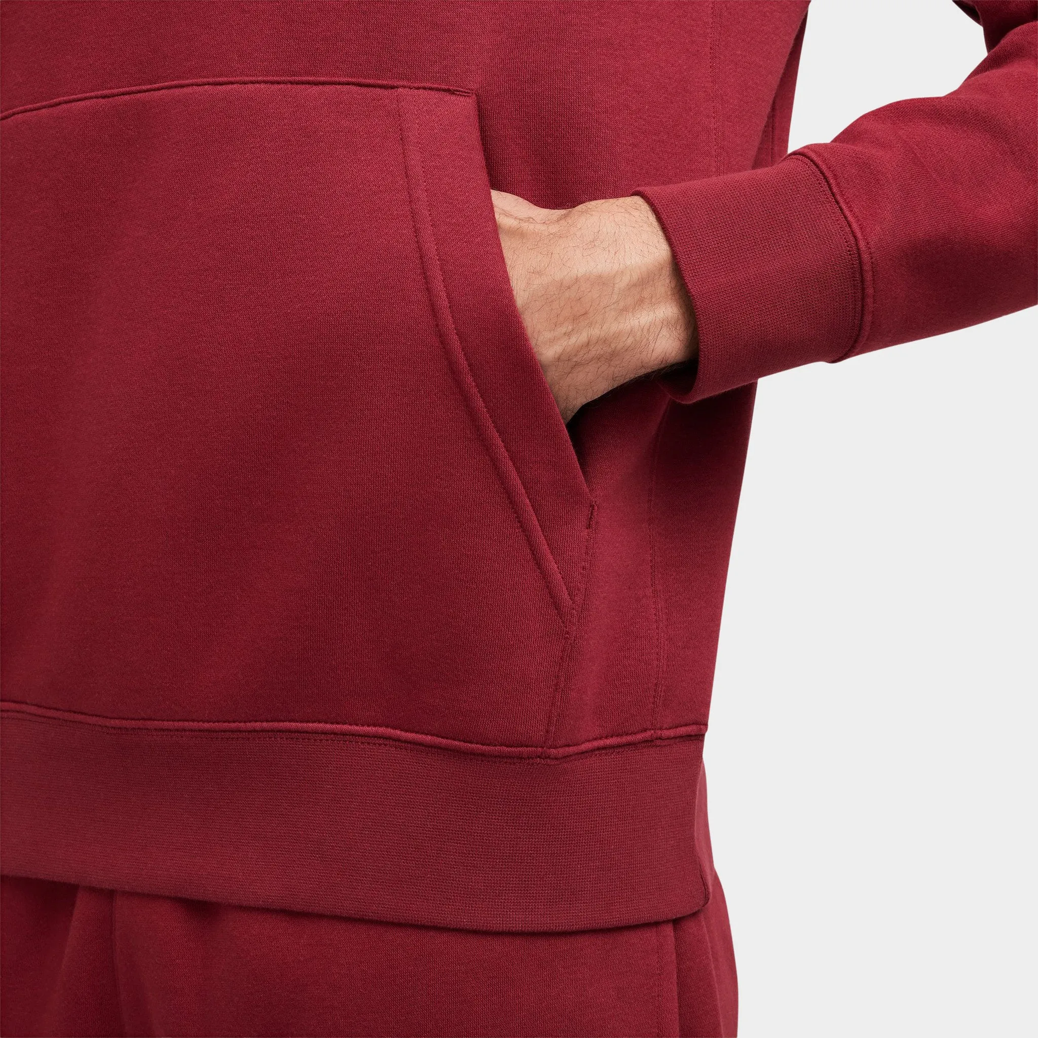 Nike Sportswear Club Fleece Pullover Hoodie Team Red / Team Red / White sold by JD Sports product image thumbnail 5