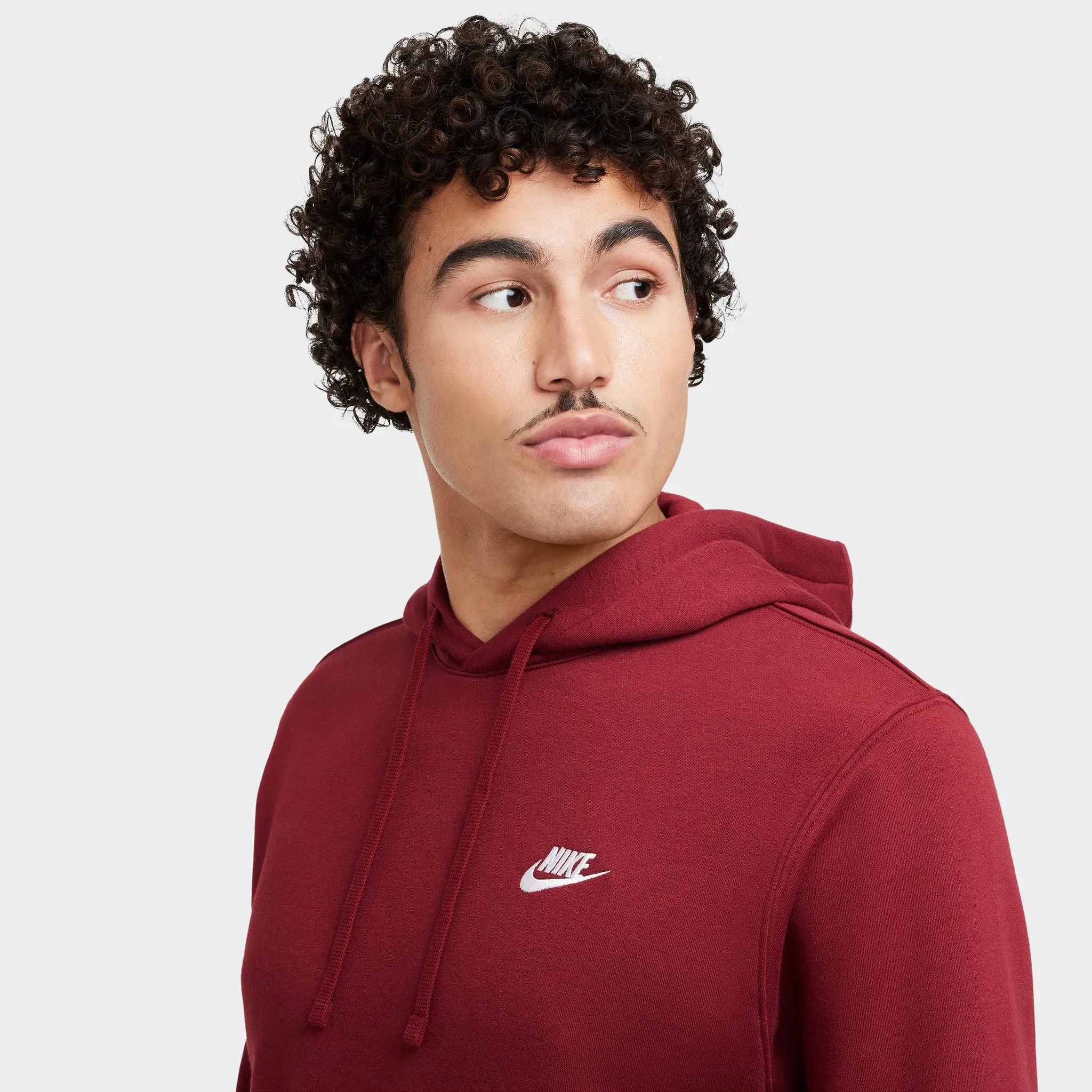 Nike Sportswear Club Fleece Pullover Hoodie Team Red / Team Red / White sold by JD Sports product image thumbnail 3