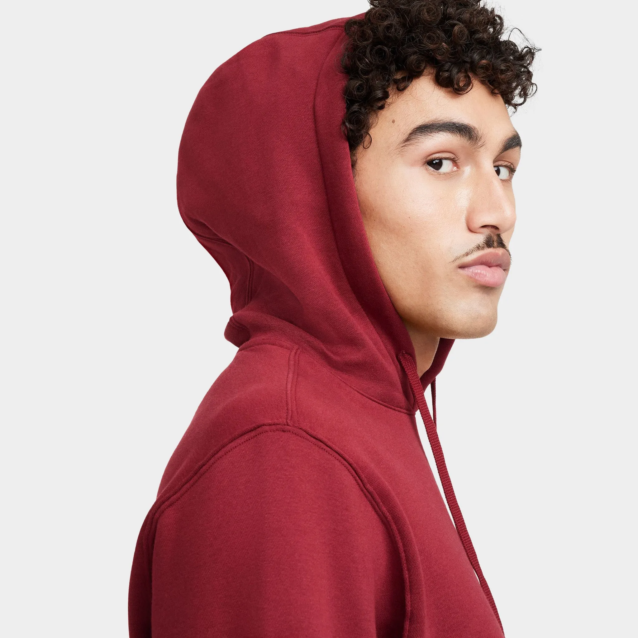 Nike Sportswear Club Fleece Pullover Hoodie Team Red / Team Red / White sold by JD Sports product image thumbnail 4