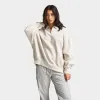 Nike Women's Sportswear Phoenix Fleece Oversized Quarter Zip Polo Light Orewood Brown / Sail sold by JD Sports