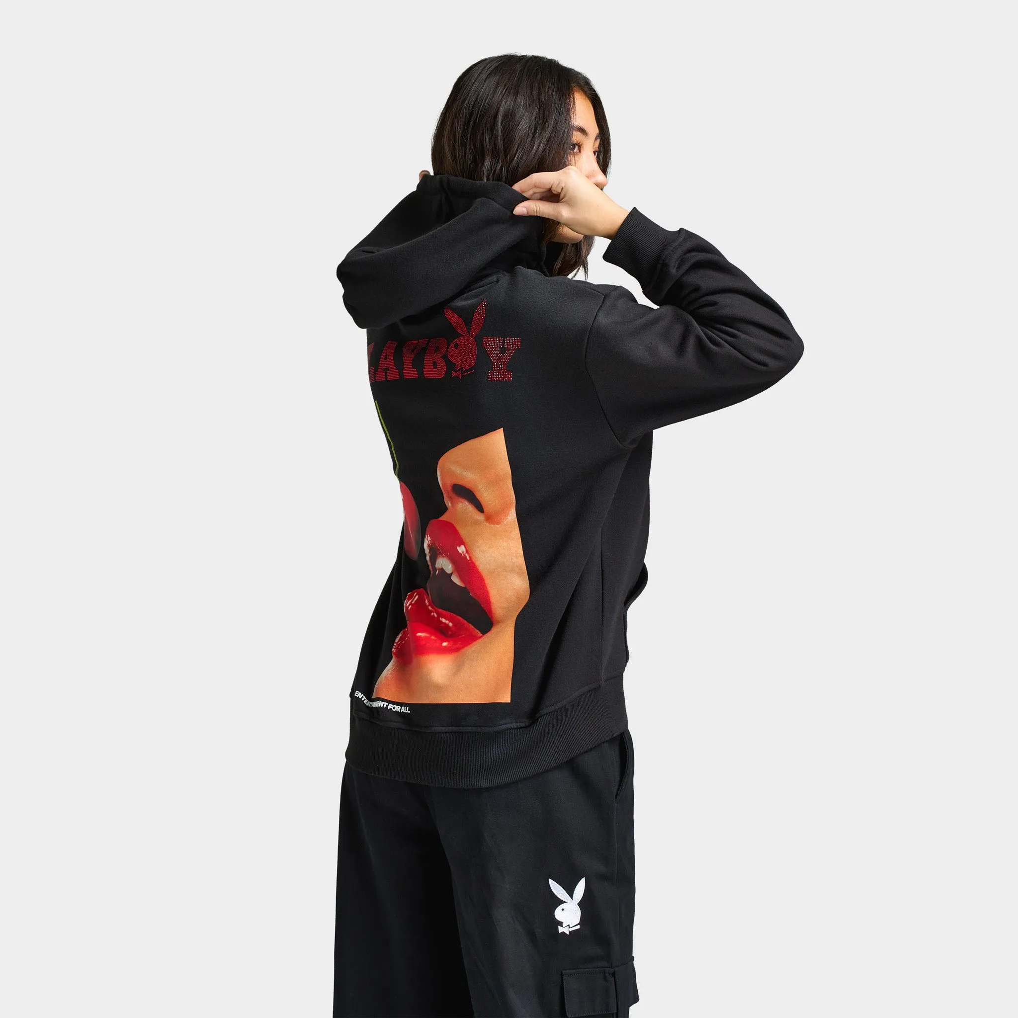Playboy Women's Script Oversized Hoodie / Red sold by JD Sports product image thumbnail 2