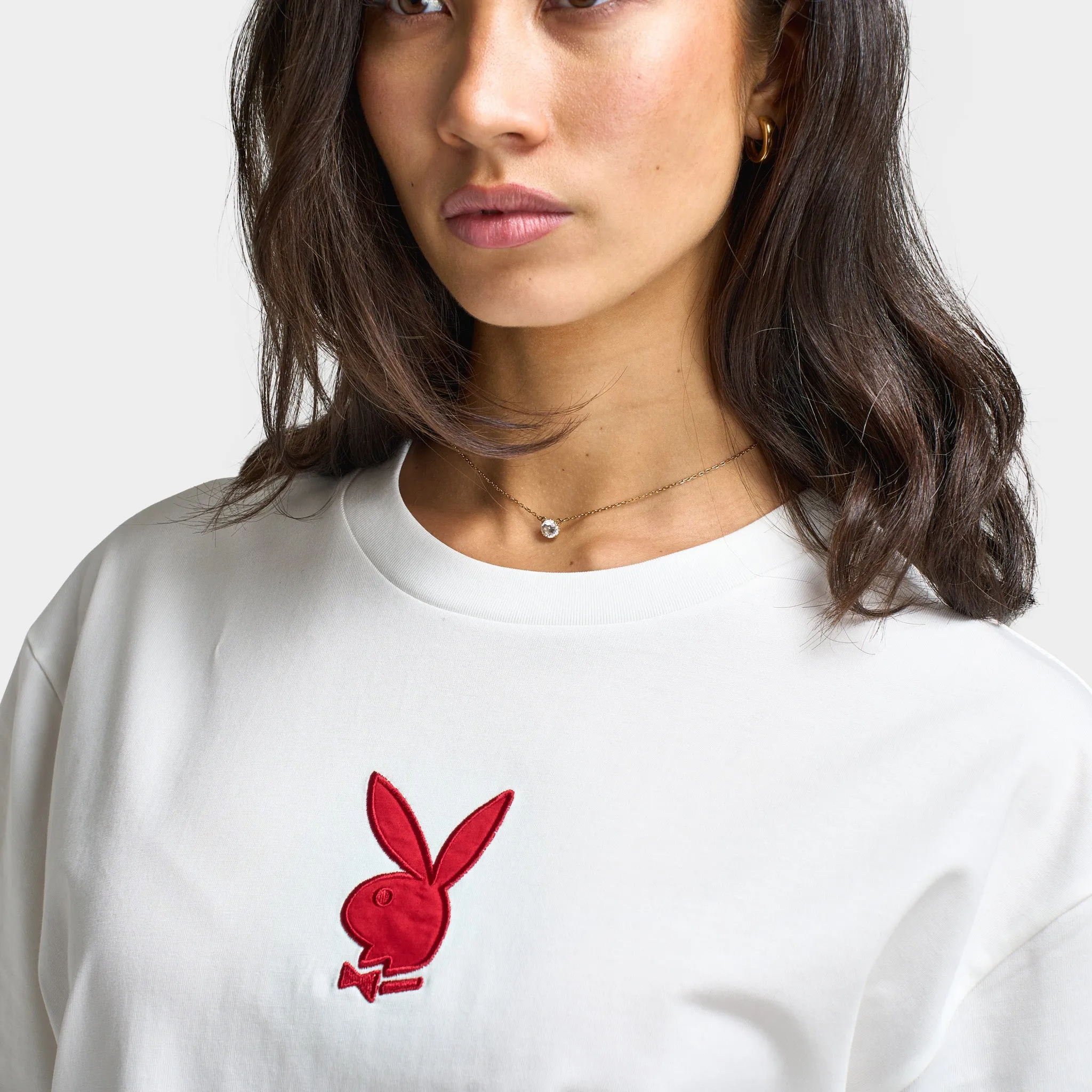 Playboy Women's Script Graphic T-Shirt / Off White sold by JD Sports product image thumbnail 4