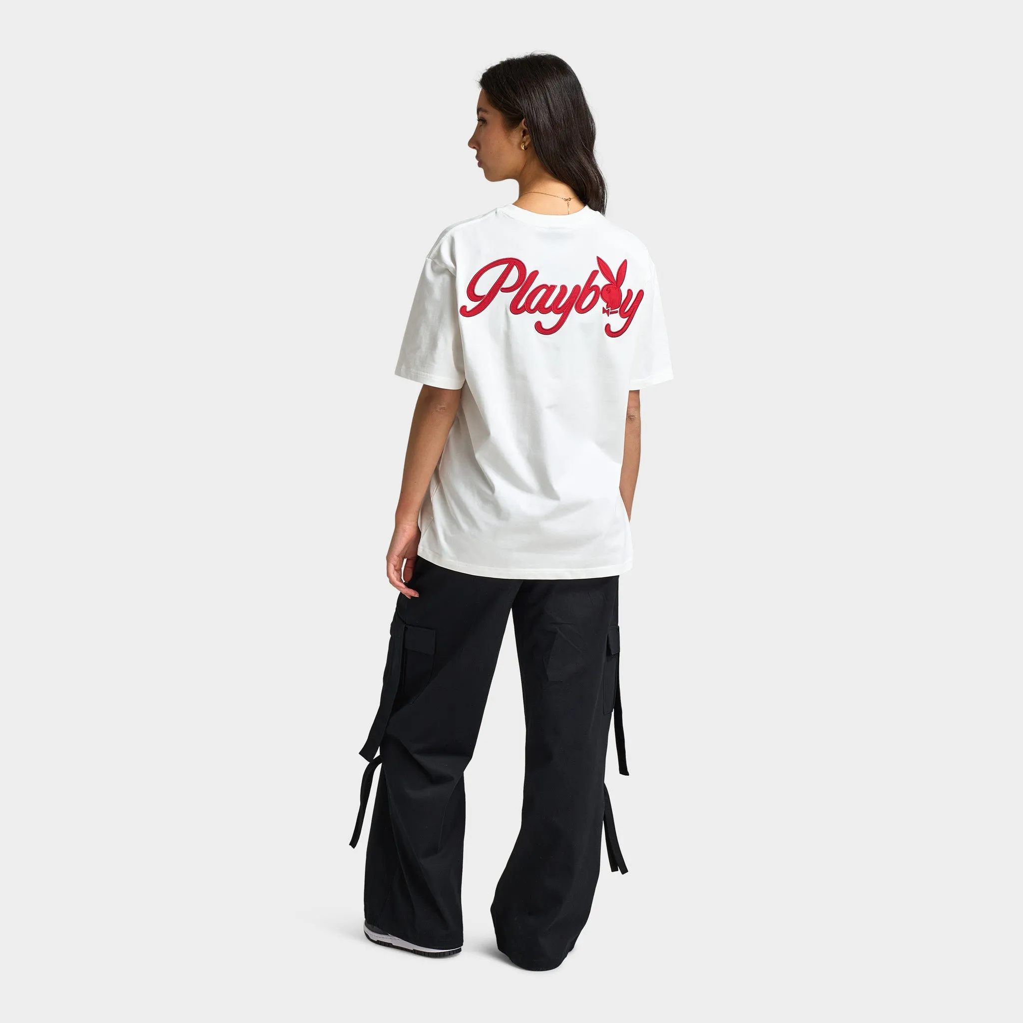 Playboy Women's Script Graphic T-Shirt / Off White sold by JD Sports product image thumbnail 5