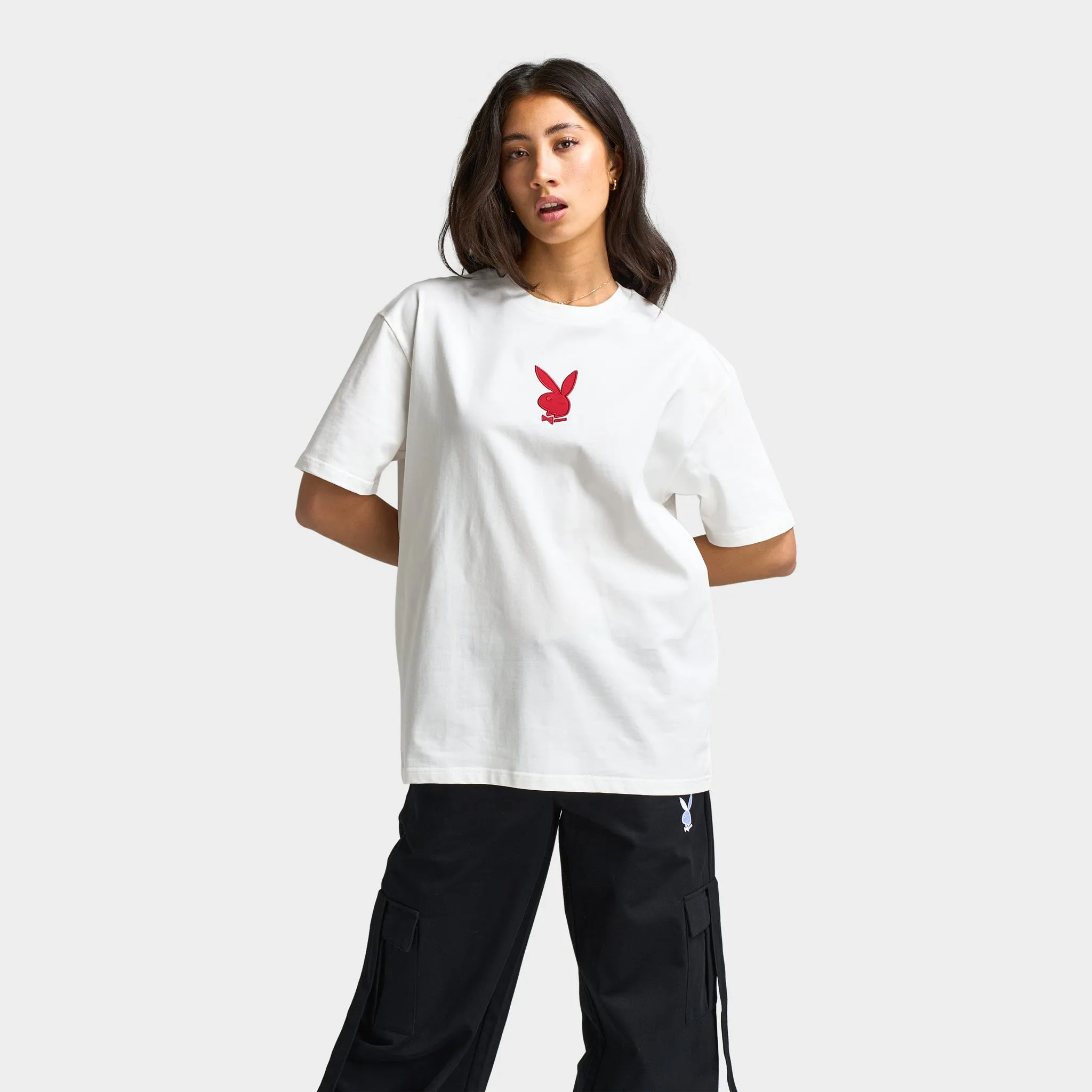 Playboy Women's Script Graphic T-Shirt / Off White sold by JD Sports