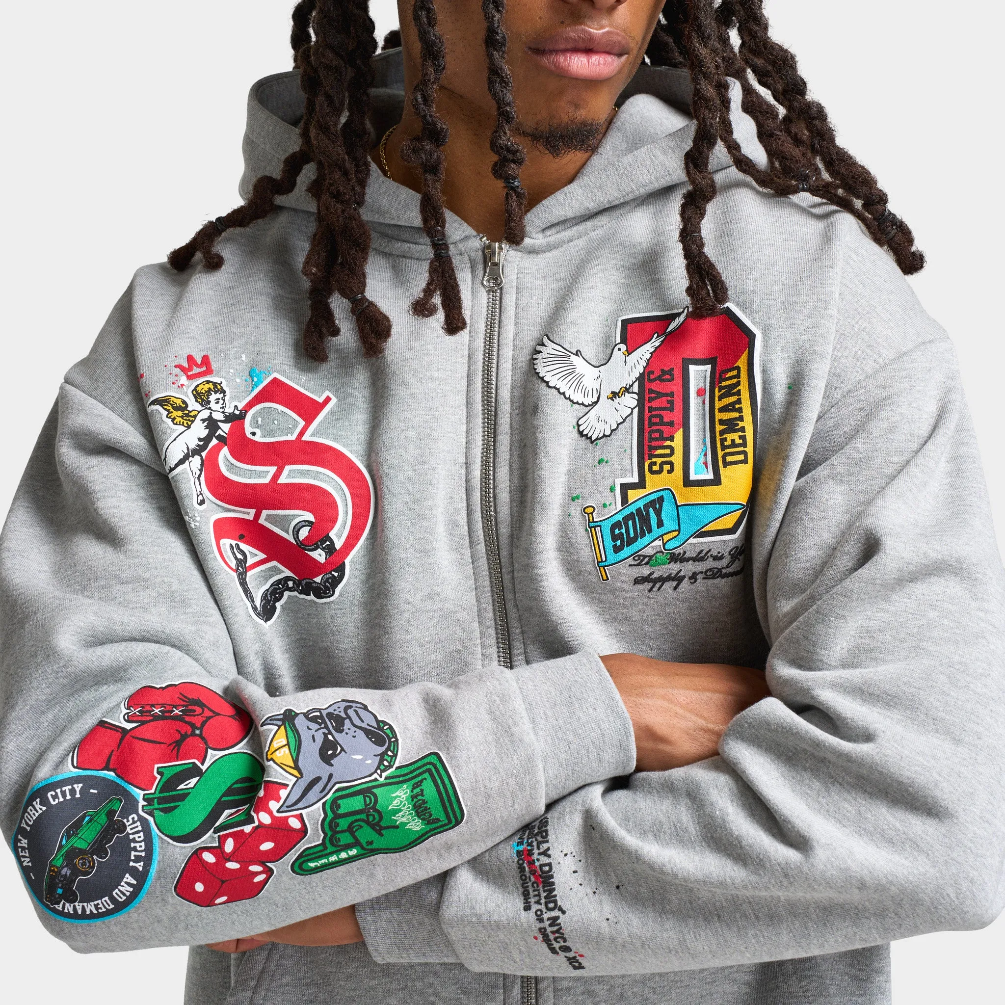 Supply & Demand Cayman Full Zip Hoodie / Grey sold by JD Sports product image thumbnail 4