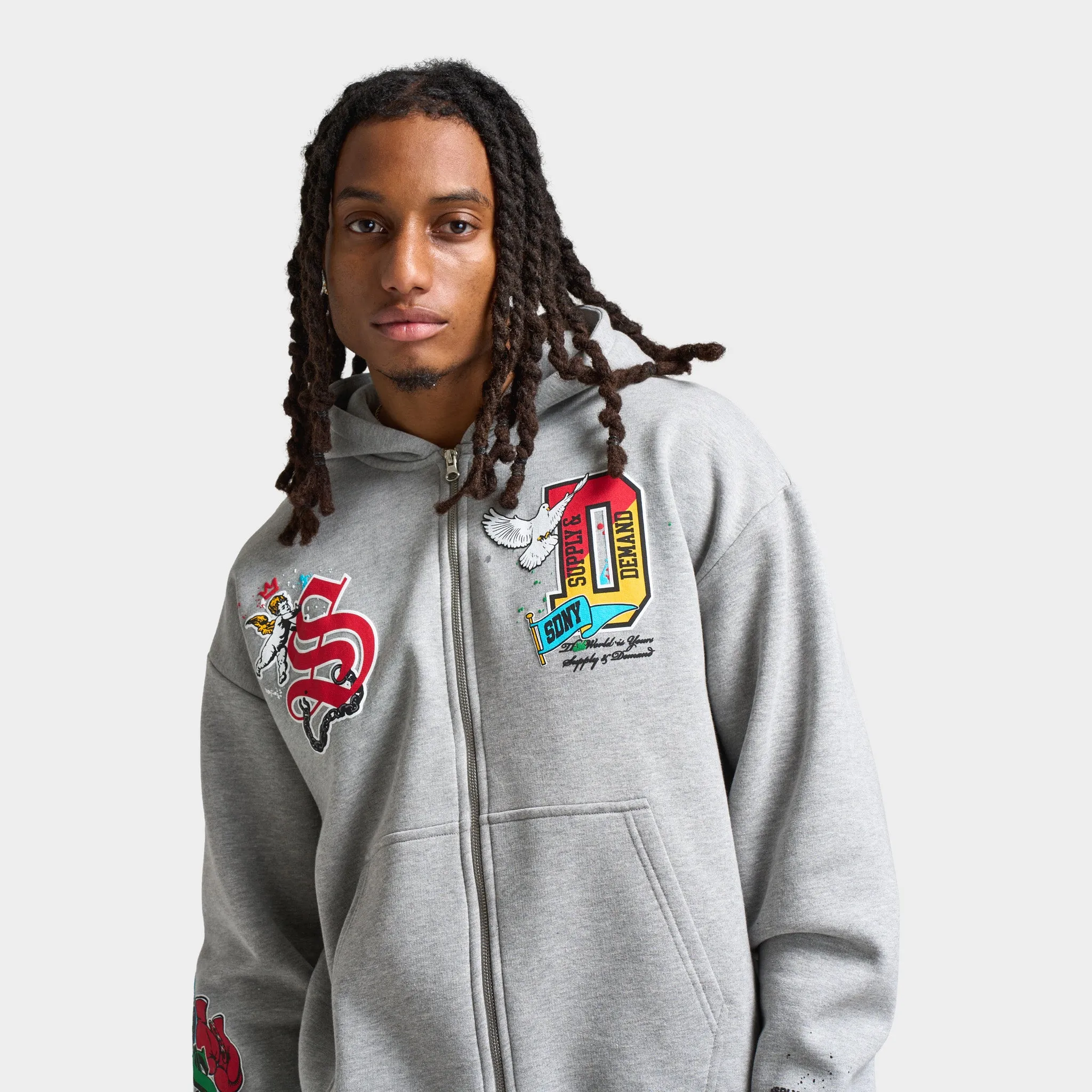 Supply & Demand Cayman Full Zip Hoodie / Grey sold by JD Sports product image thumbnail 3