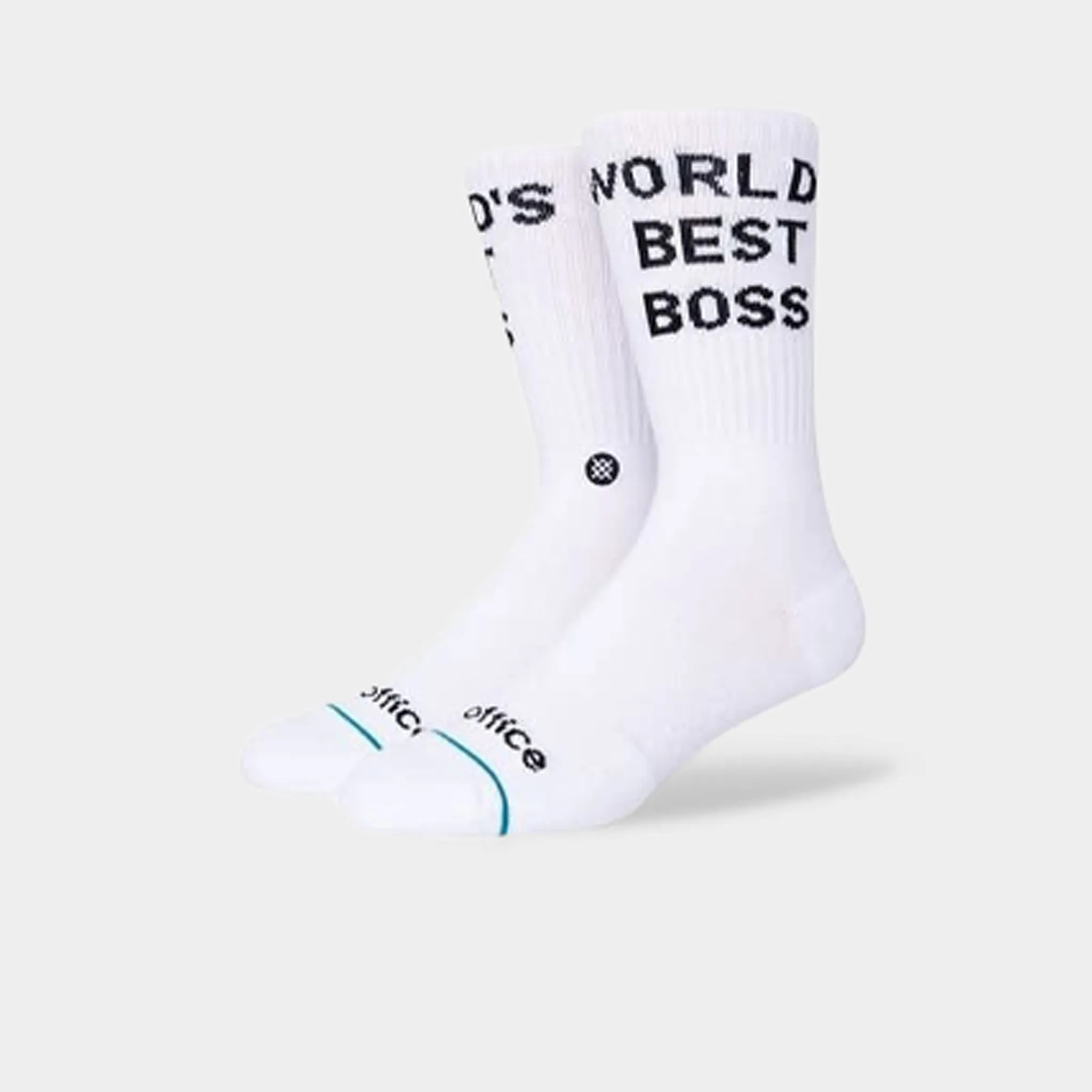 Stance x The Office World's Best Boss Crew Socks / White sold by JD Sports