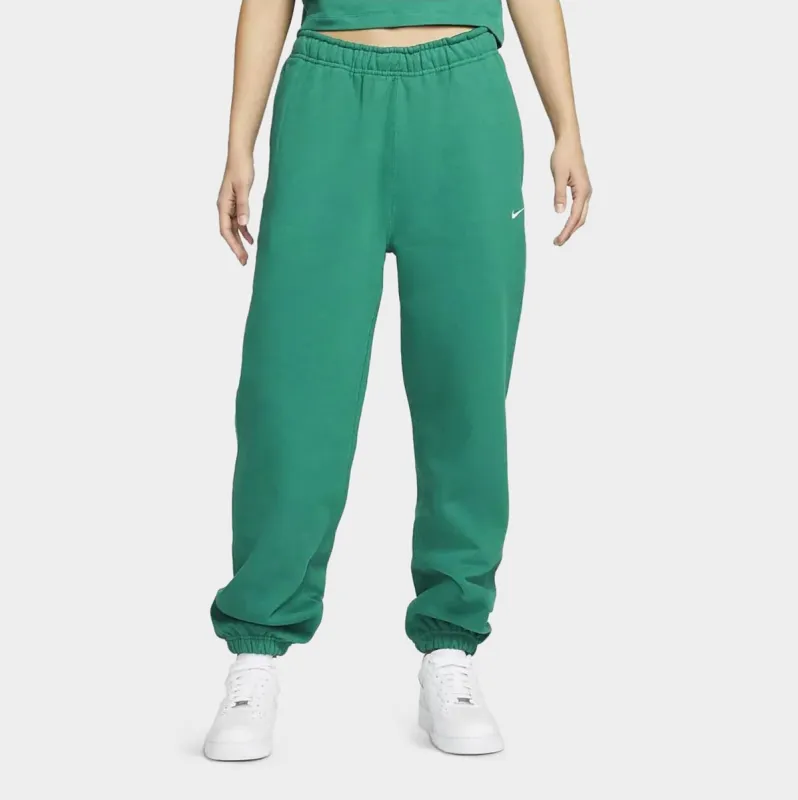 Nike Women's Solo Swoosh Fleece Pants Mystic Green / White sold by JD Sports